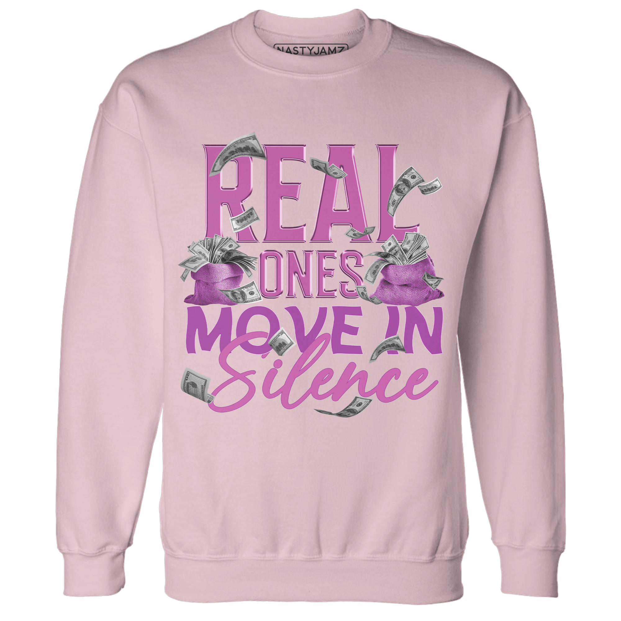 GS Hyper Violet 4s Sweatshirt Match Move In Silence Money - NastyJamz
