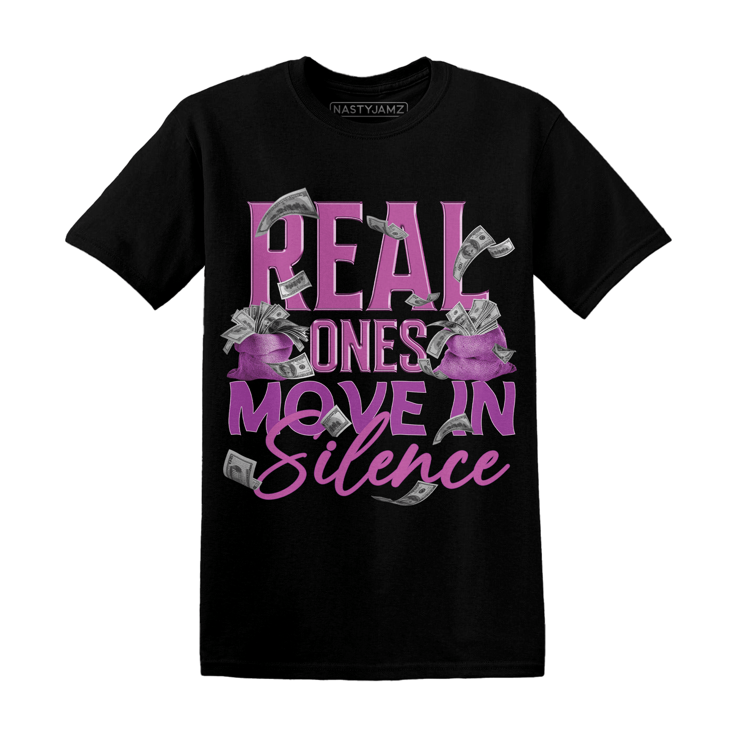 GS Hyper Violet 4s T Shirt Match Move In Silence Money - NastyJamz