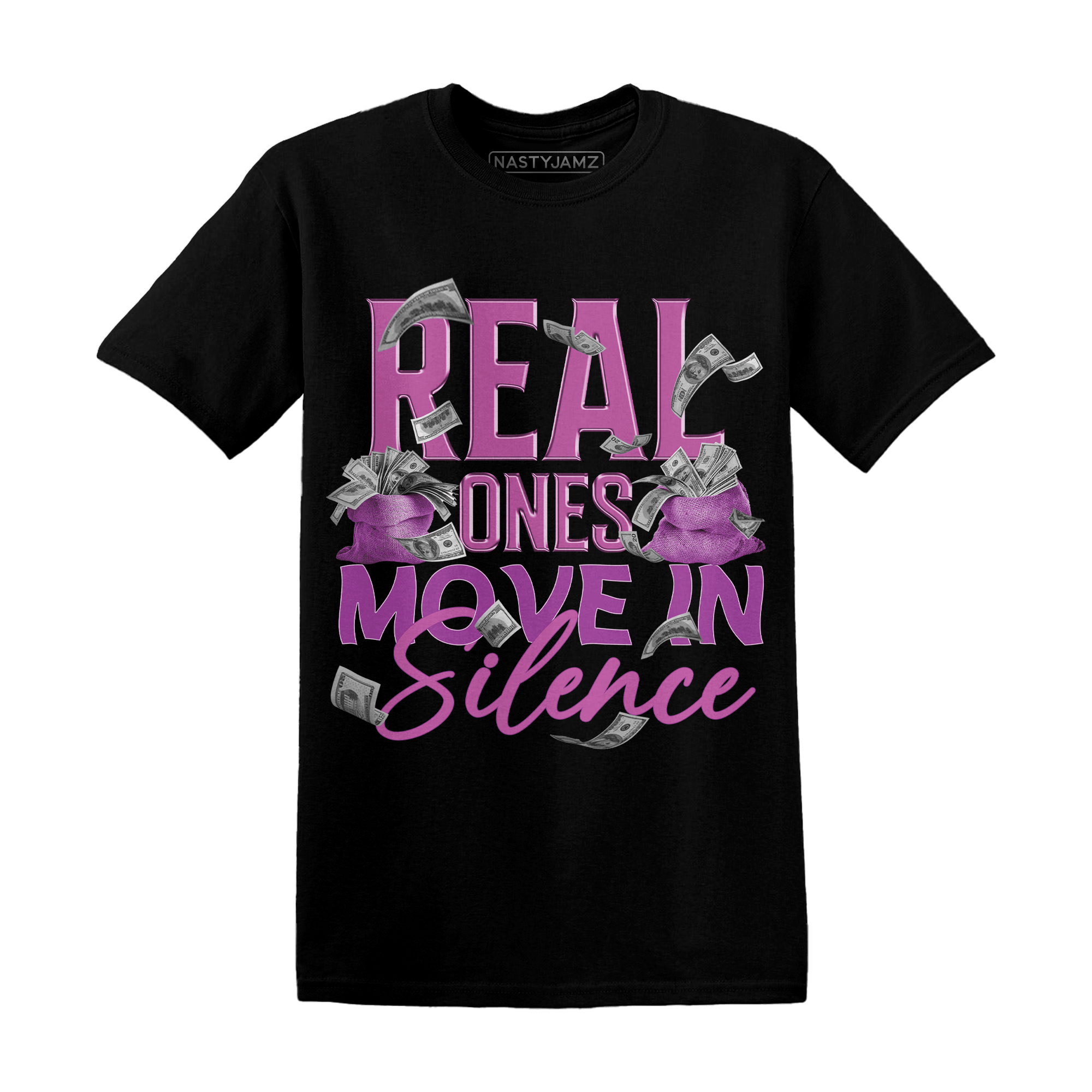 GS Hyper Violet 4s T Shirt Match Move In Silence Money - NastyJamz