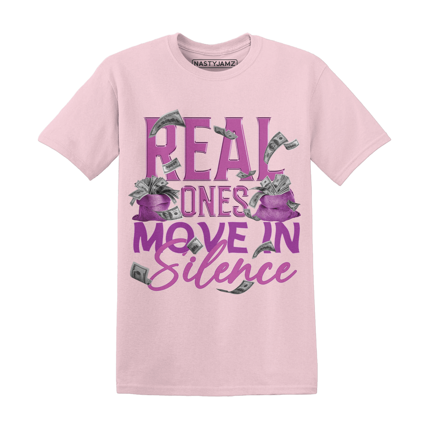 GS Hyper Violet 4s T Shirt Match Move In Silence Money - NastyJamz