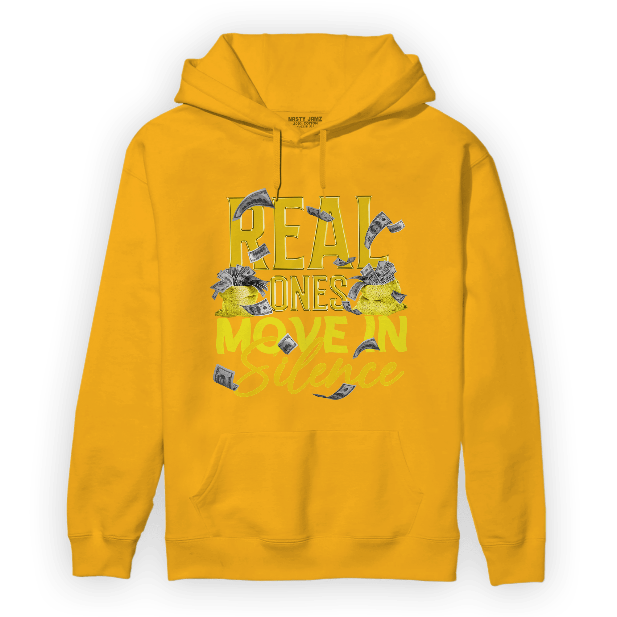 Vivid Sulfur 4s Hoodie Match Move In Silence Money - NastyJamz