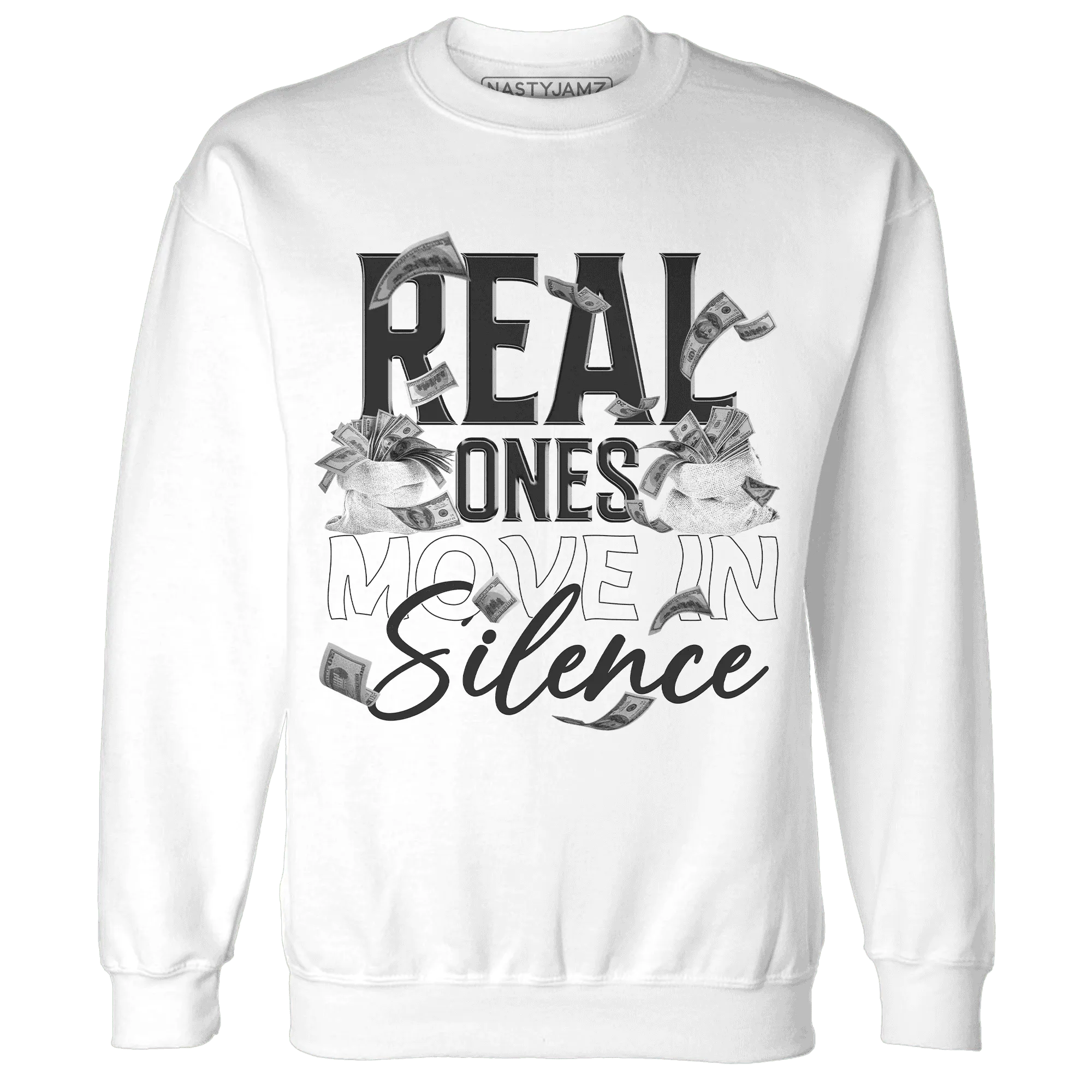 White-Thunder-4s-Sweatshirt-Match-Move-In-Silence-Money