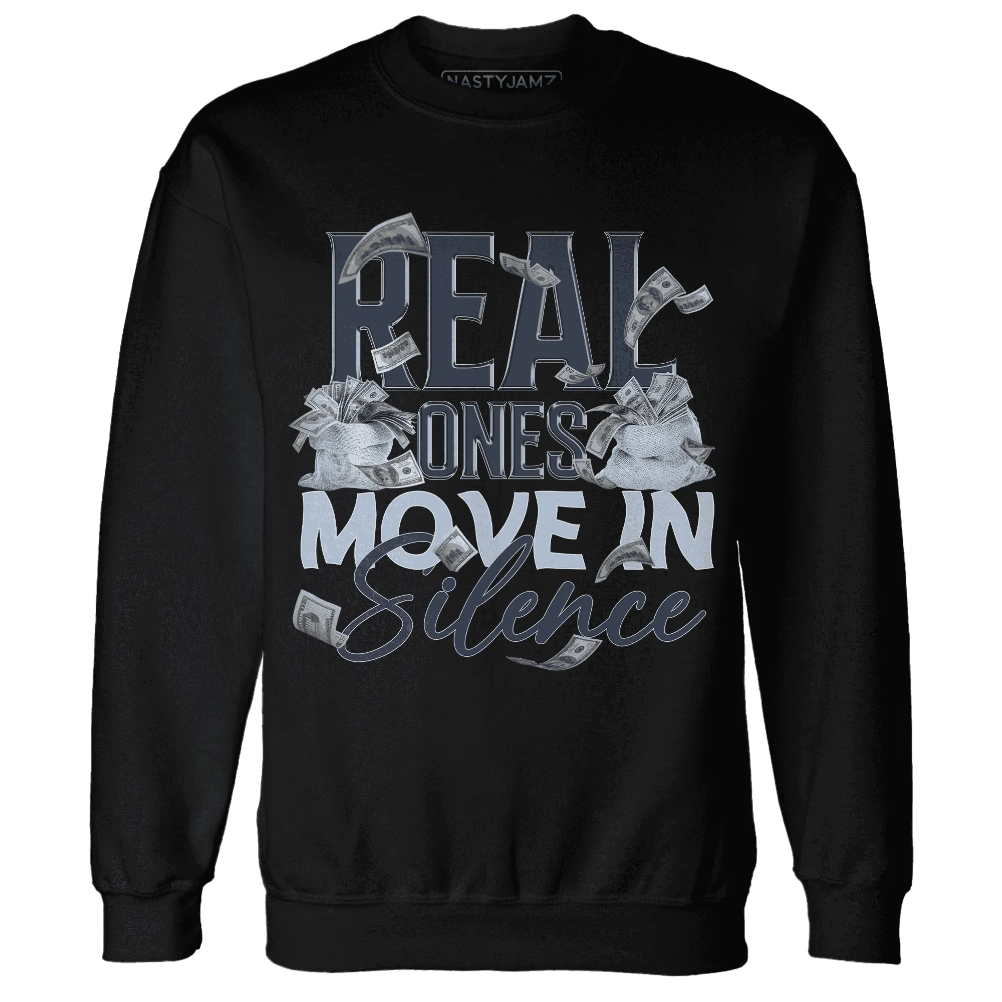 White-Navy-6s-Sweatshirt-Match-Move-In-Silence-Money
