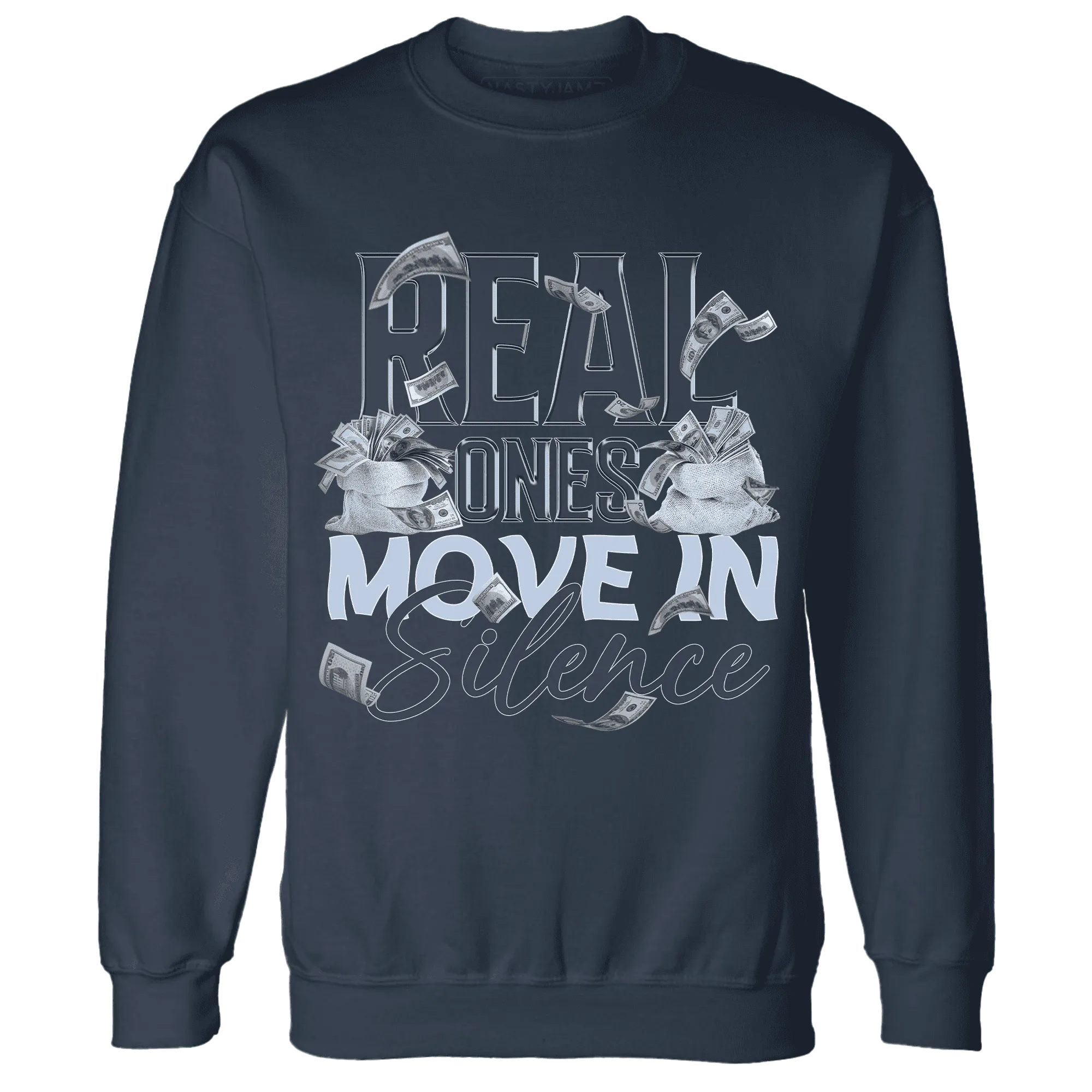White-Navy-6s-Sweatshirt-Match-Move-In-Silence-Money