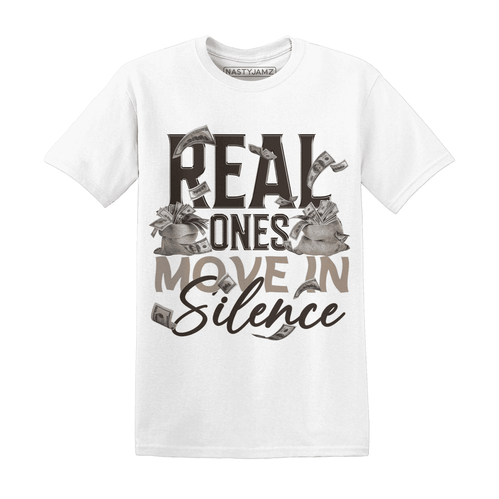 Dunk Low Baroque Brown T Shirt Match Move In Silence Money - NastyJamz