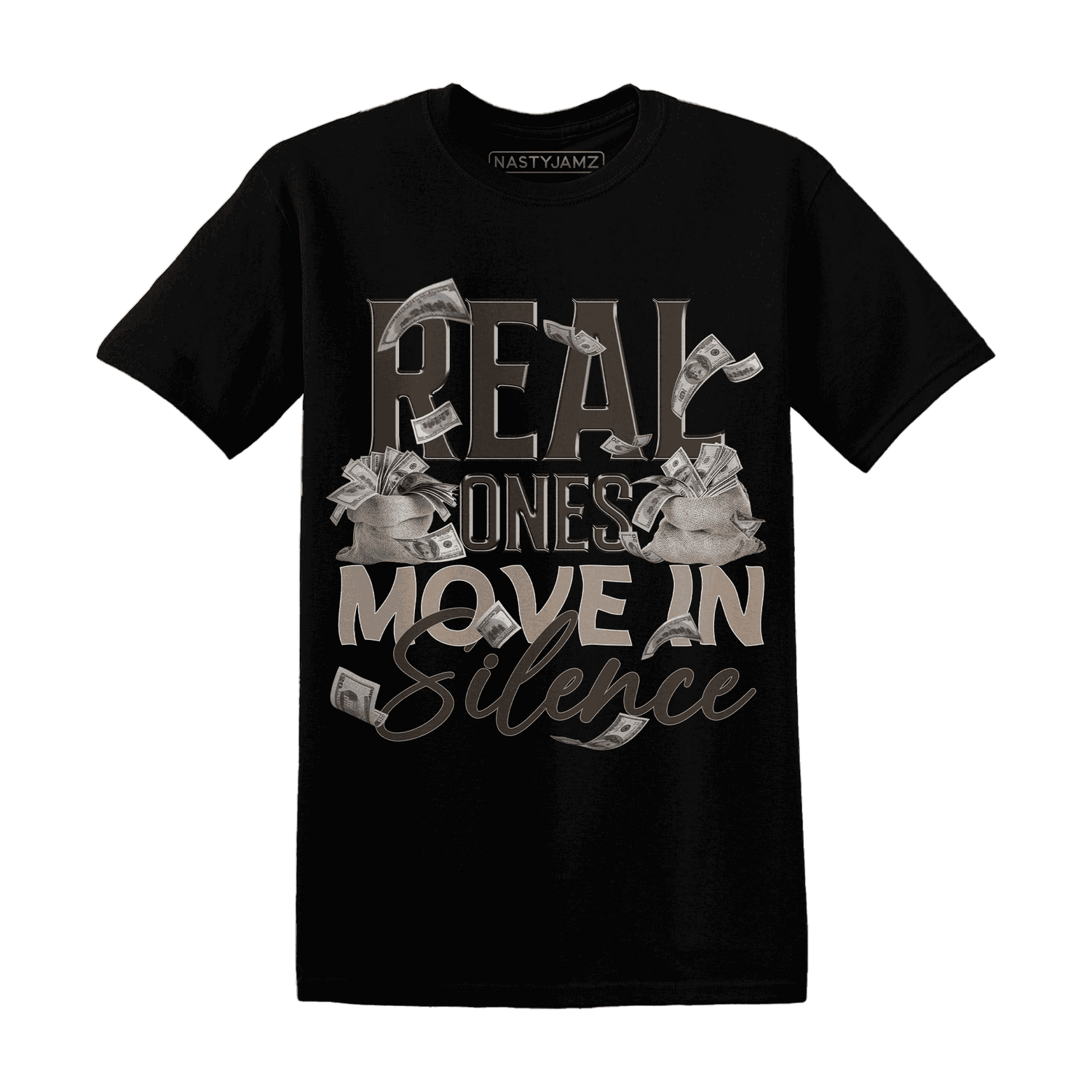 Dunk Low Baroque Brown T Shirt Match Move In Silence Money - NastyJamz