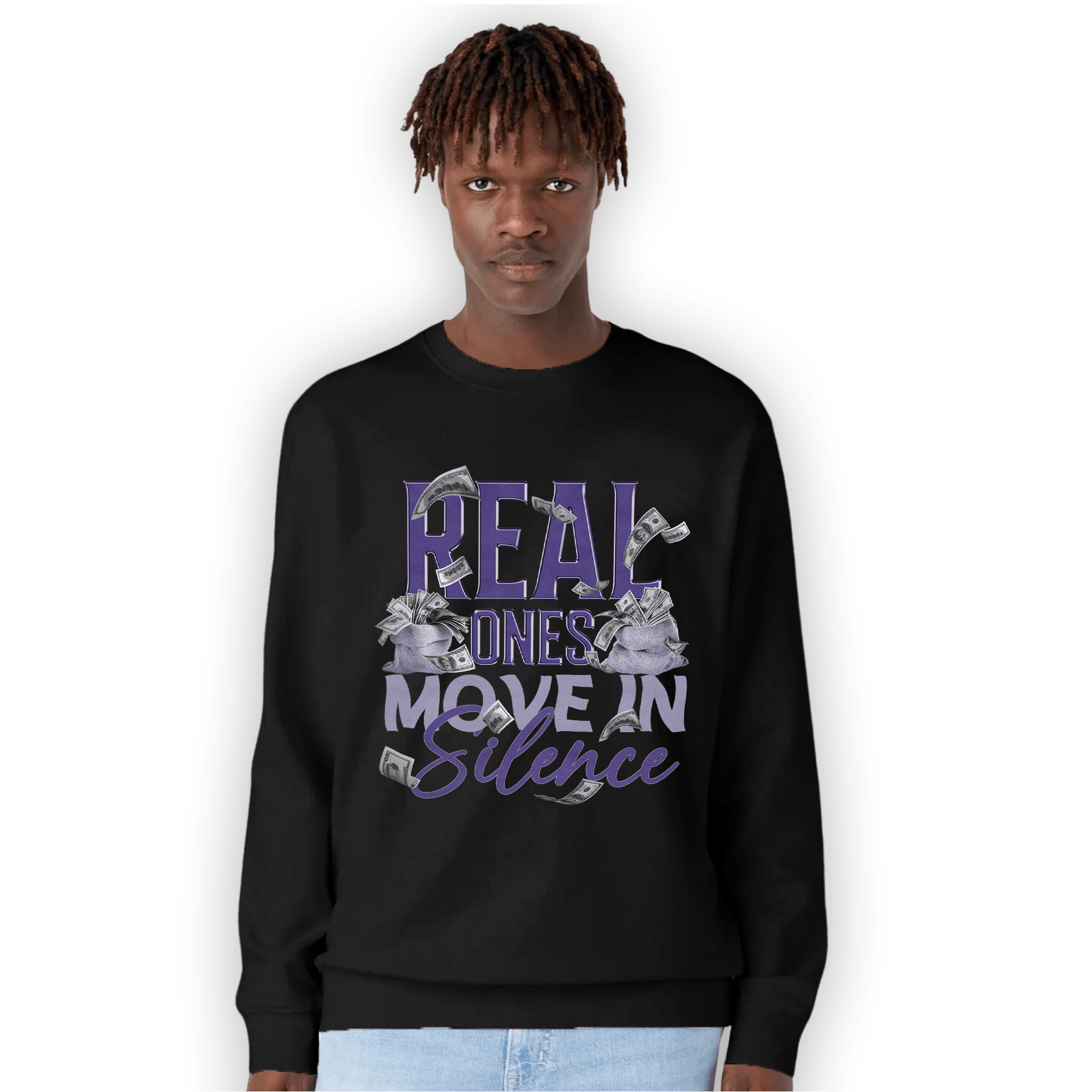 Dunk Low Plum Sweatshirt Match Move In Silence Money - NastyJamz