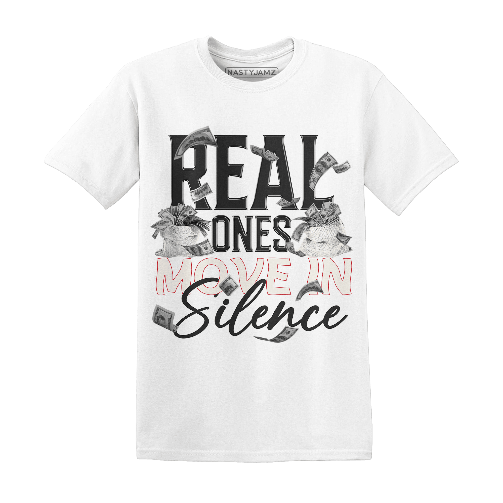Jumman Jack University Red T Shirt Match Move In Silence Money - NastyJamz
