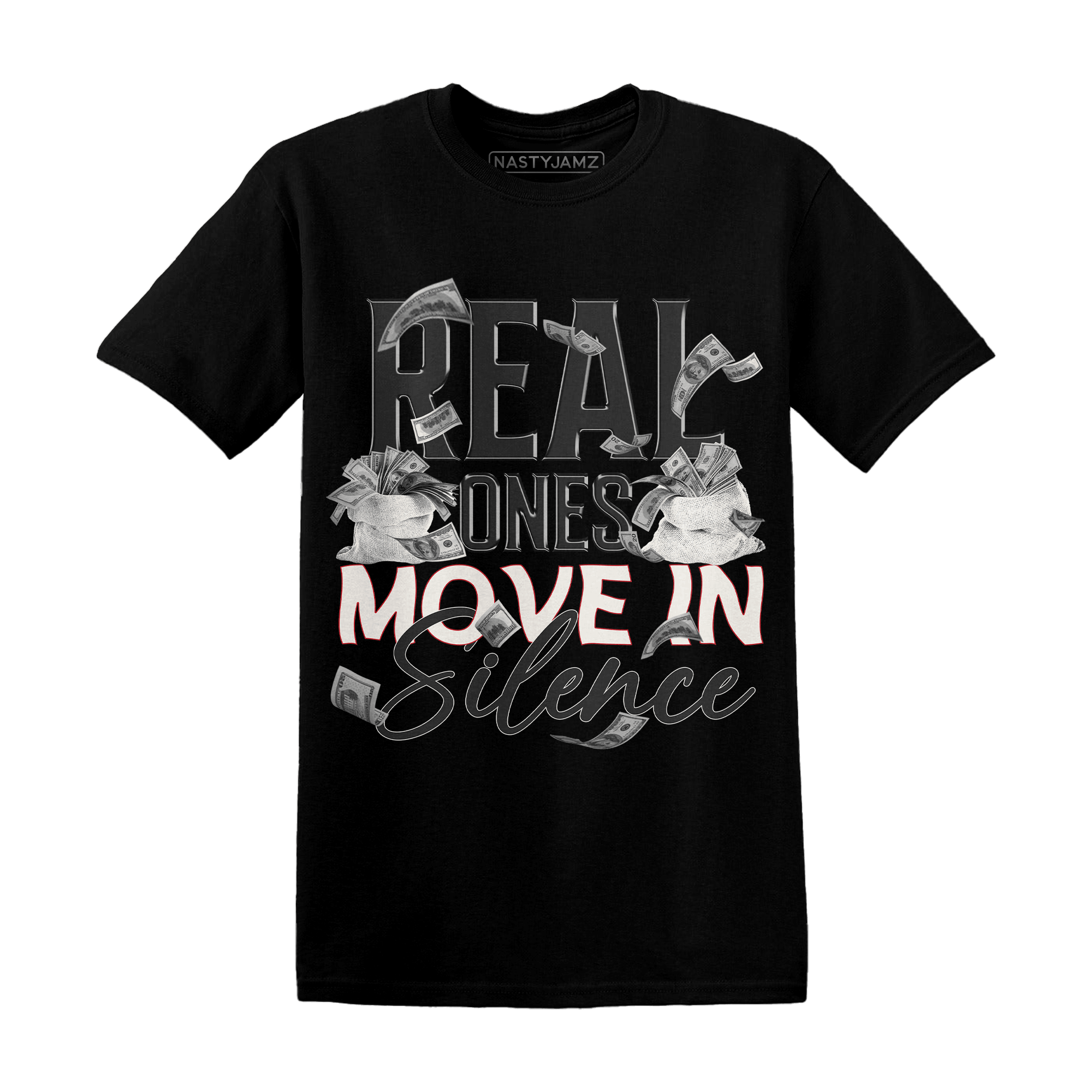 Jumman Jack University Red T Shirt Match Move In Silence Money - NastyJamz