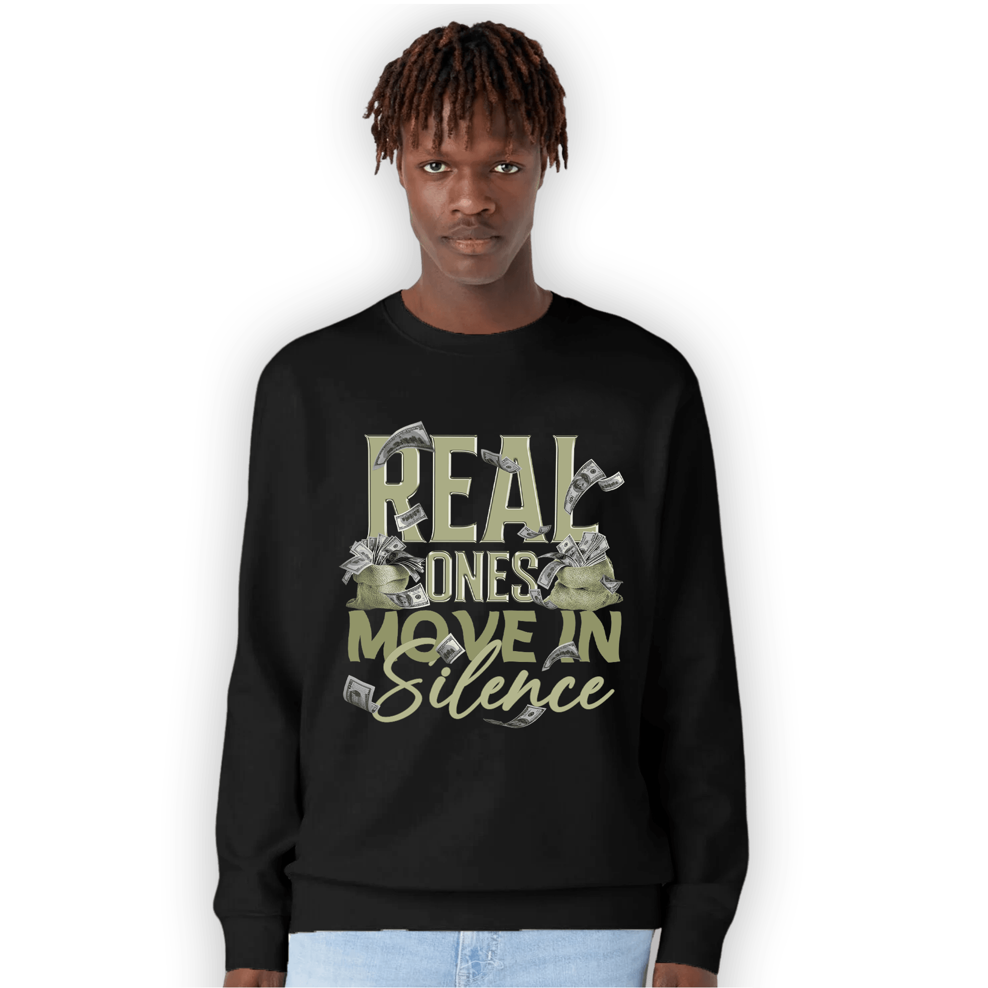 Yeezy Slide Resin Sweatshirt Match Move In Silence Money - NastyJamz