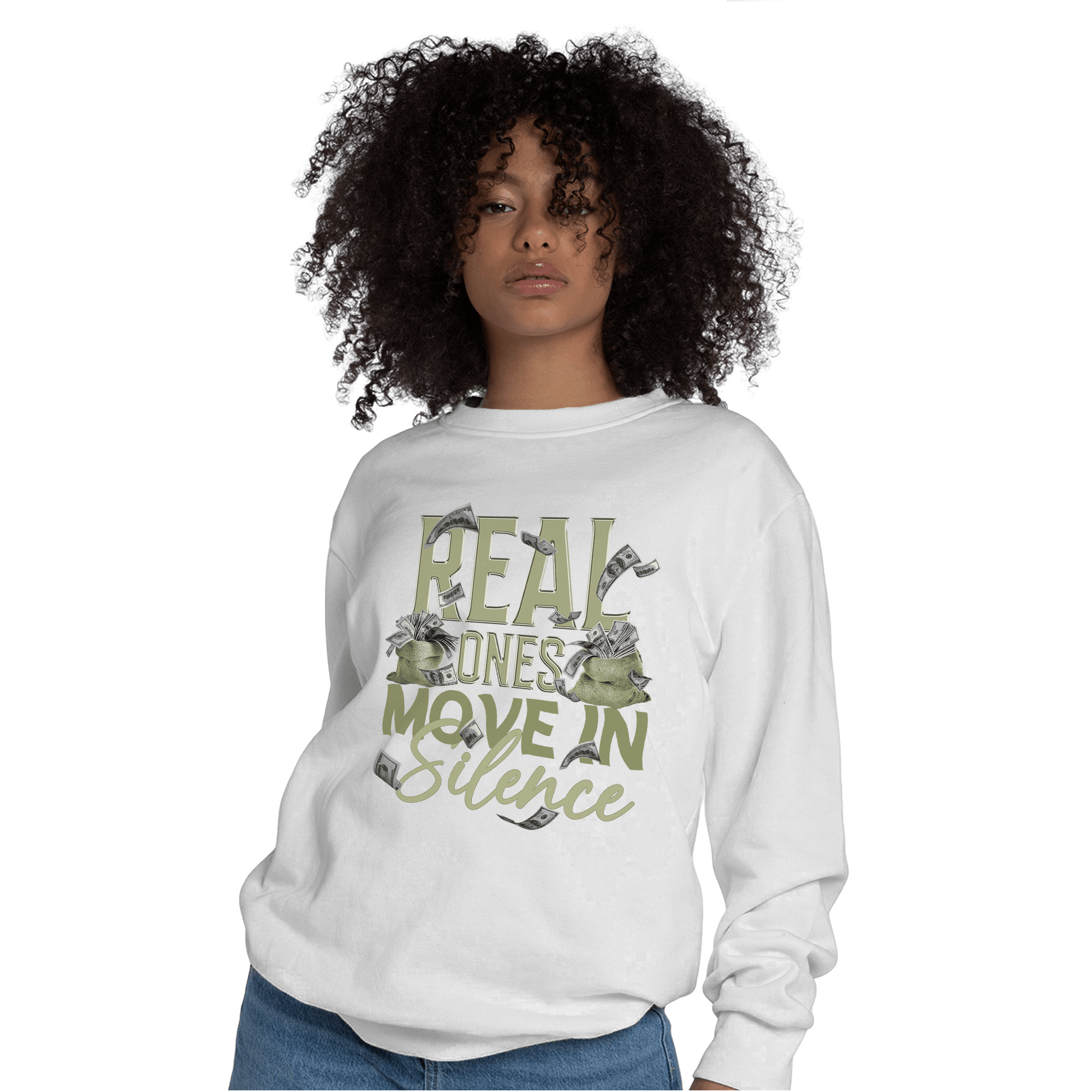 Yeezy Slide Resin Sweatshirt Match Move In Silence Money - NastyJamz