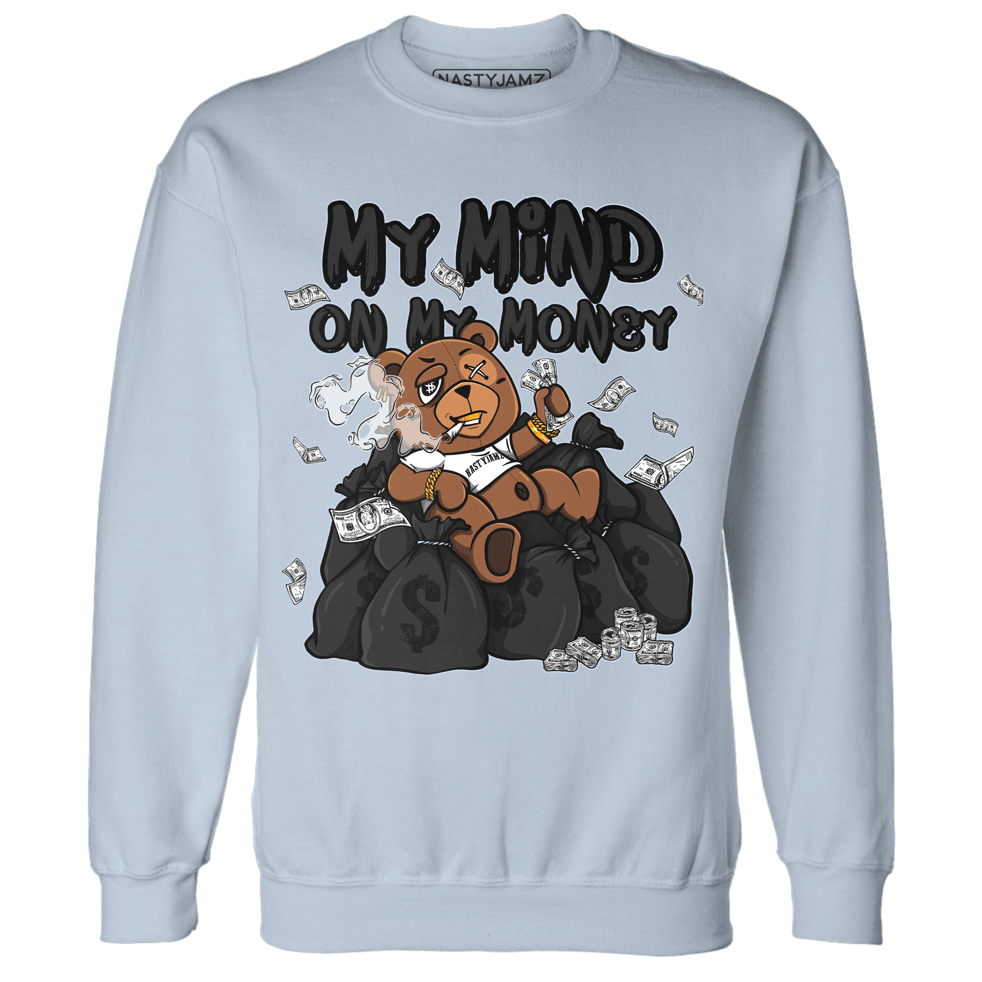 Low Space Jamz 11s Sweatshirt Match My Mind On My Money BER - NastyJamz