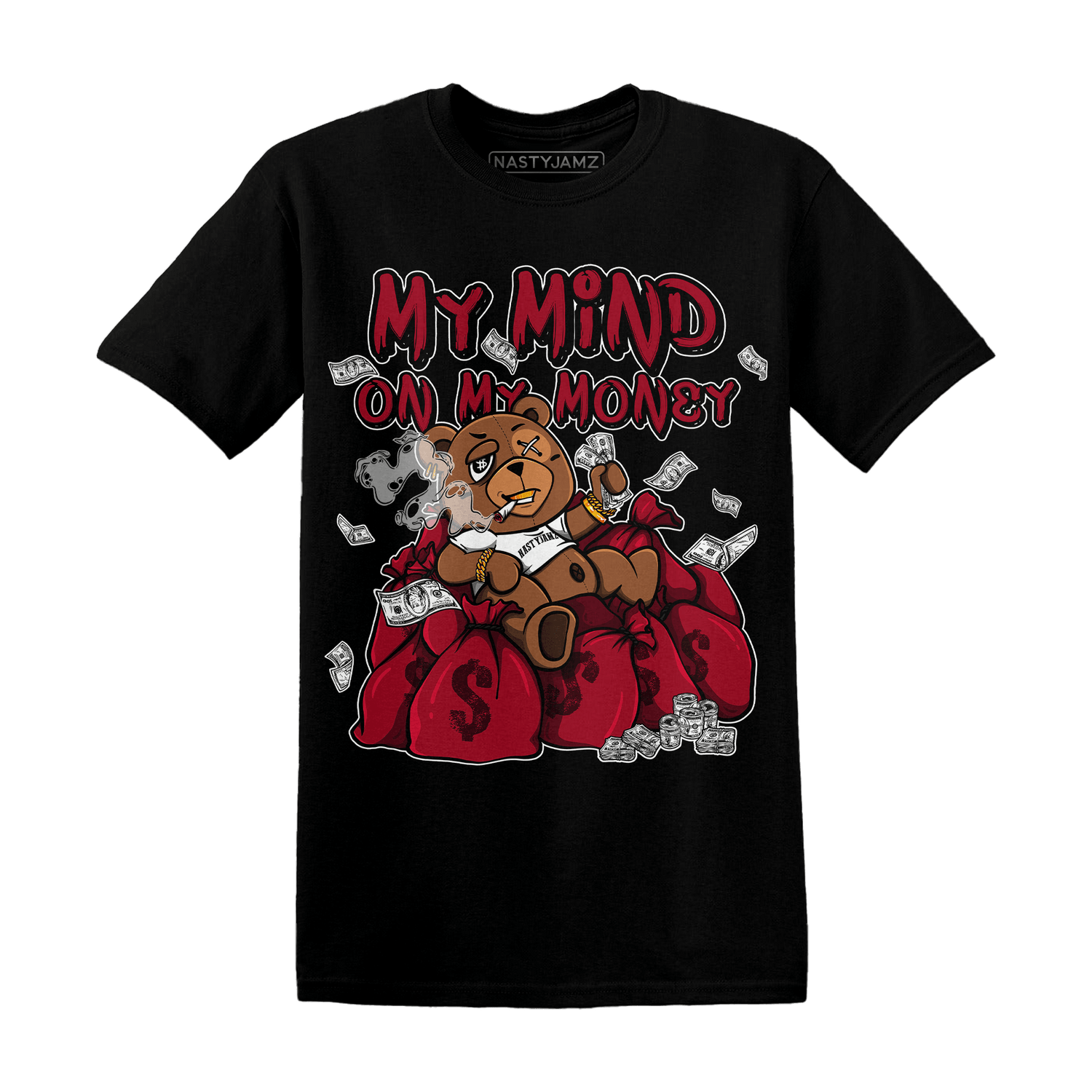 Retro Red Taxi 12s T Shirt Match My Mind On My Money BER - NastyJamz