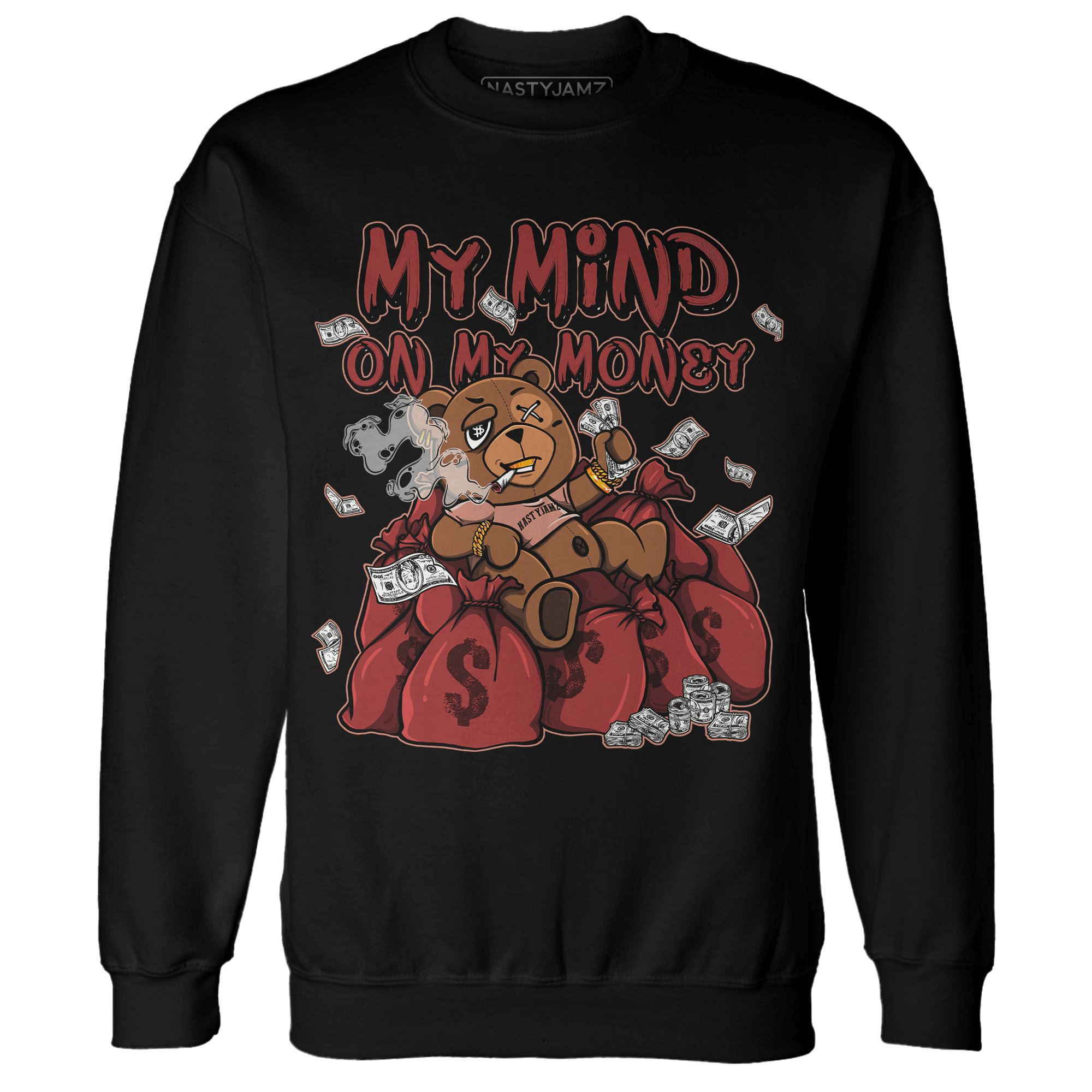 Dune Red 13s Sweatshirt Match My Mind On My Money BER - NastyJamz