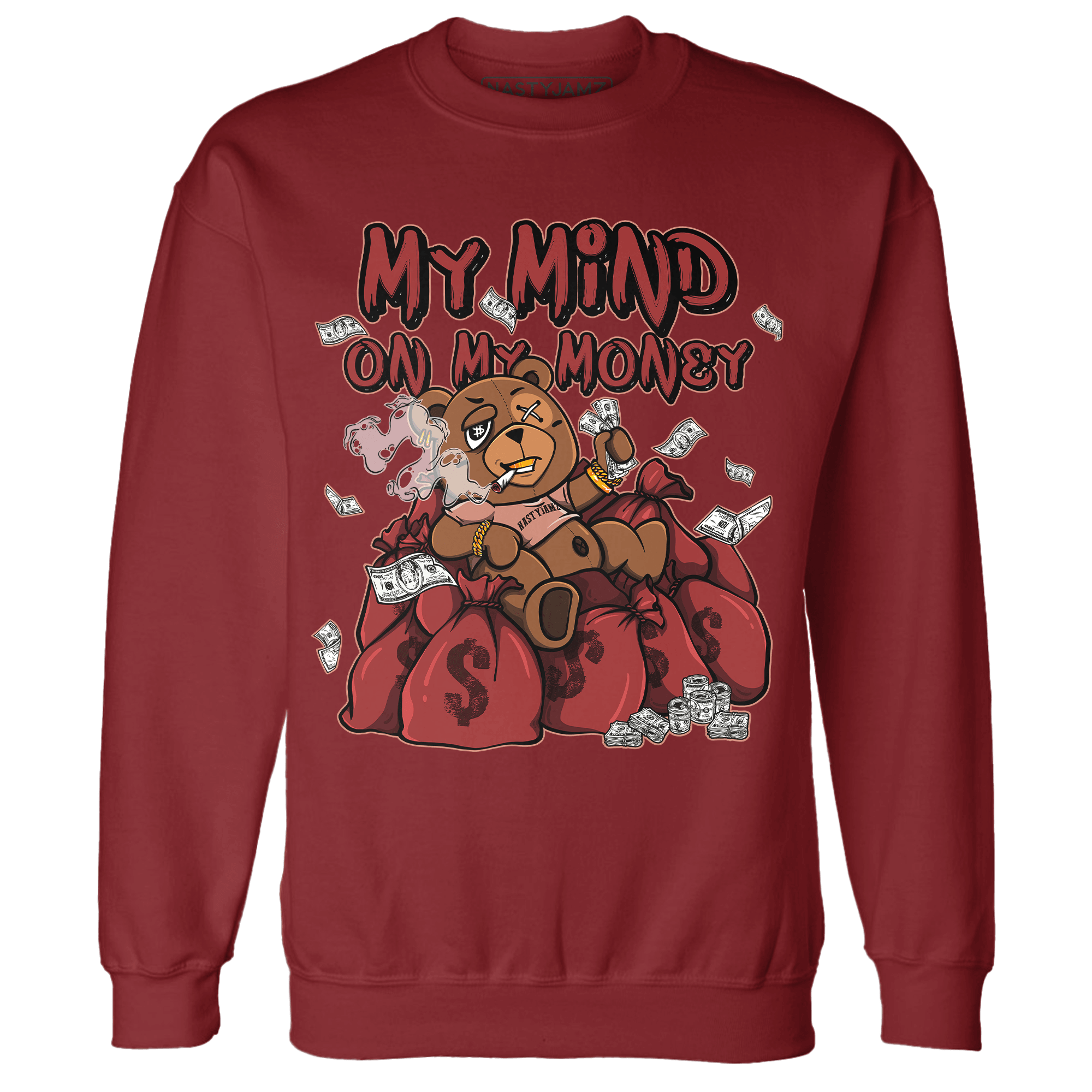 Dune Red 13s Sweatshirt Match My Mind On My Money BER - NastyJamz
