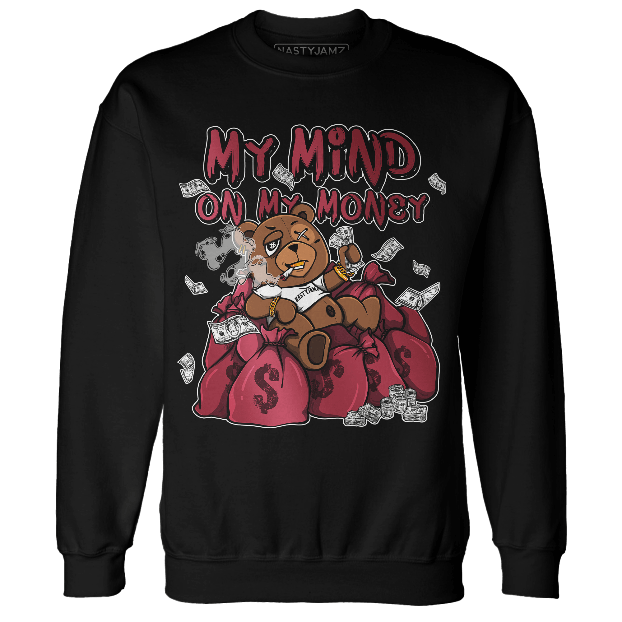 High 85 Metallic Burgundy 1s Sweatshirt Match My Mind On My Money BER - NastyJamz