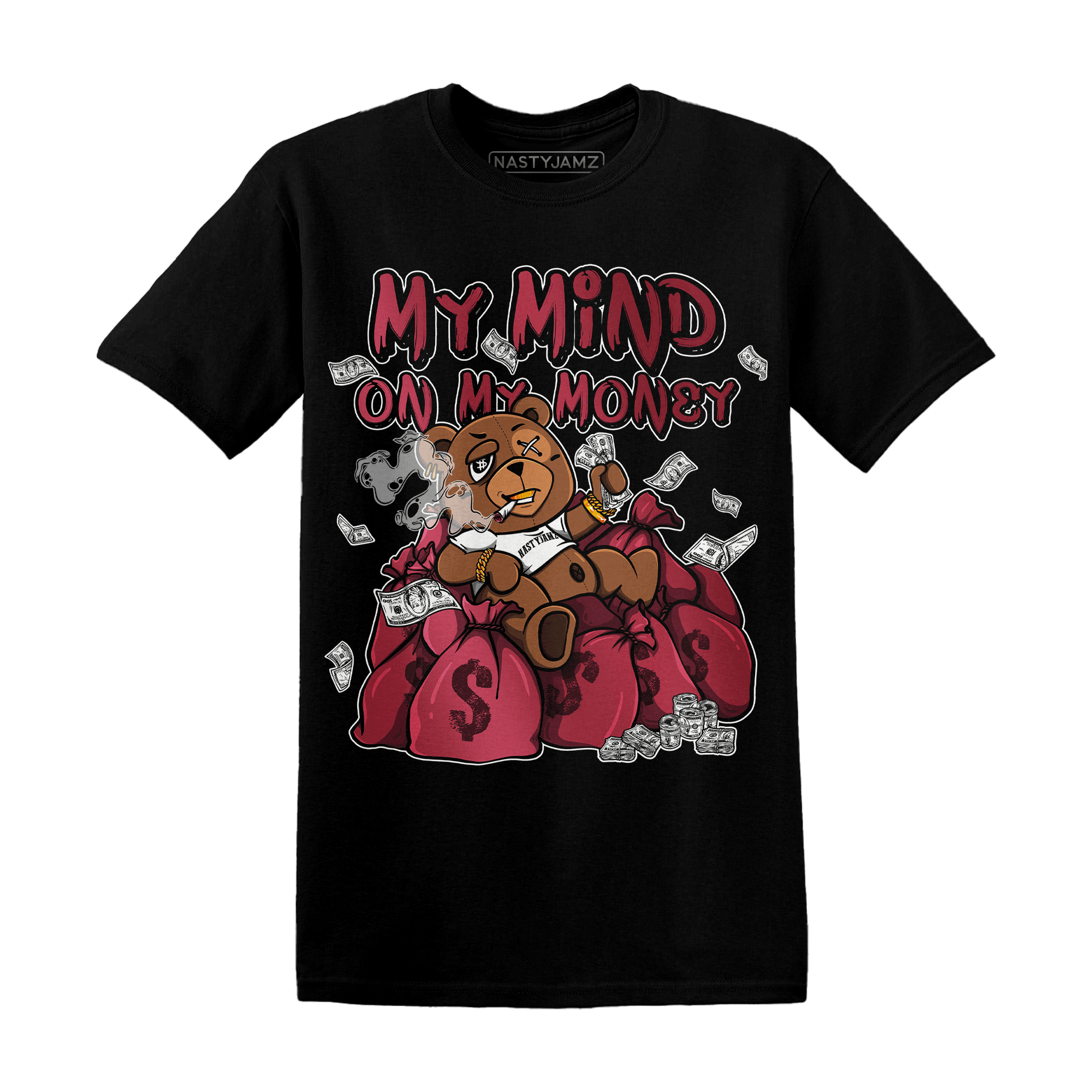 High 85 Metallic Burgundy 1s T Shirt Match My Mind On My Money BER - NastyJamz