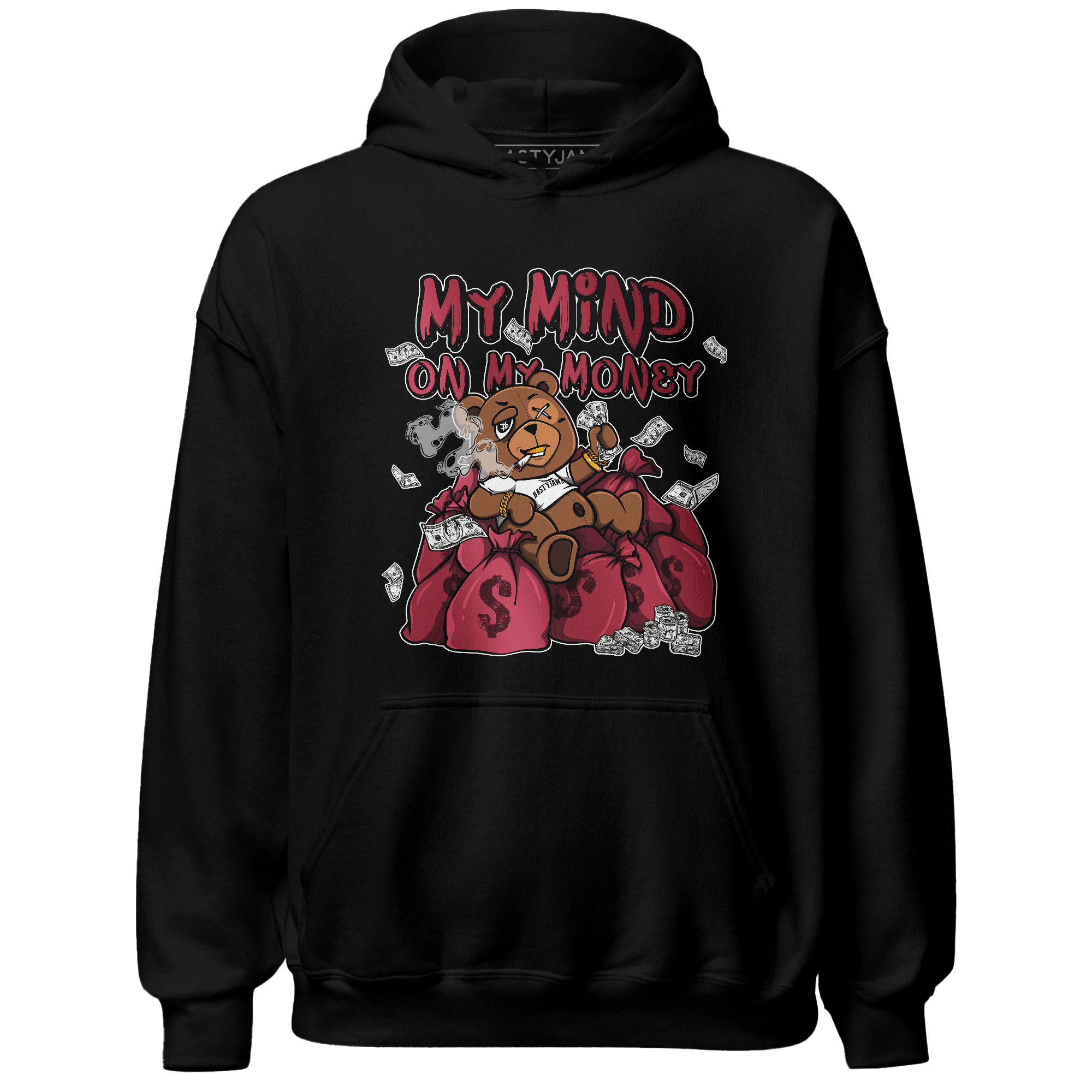 High 85 Metallic Burgundy 1s Hoodie Match My Mind On My Money BER - NastyJamz