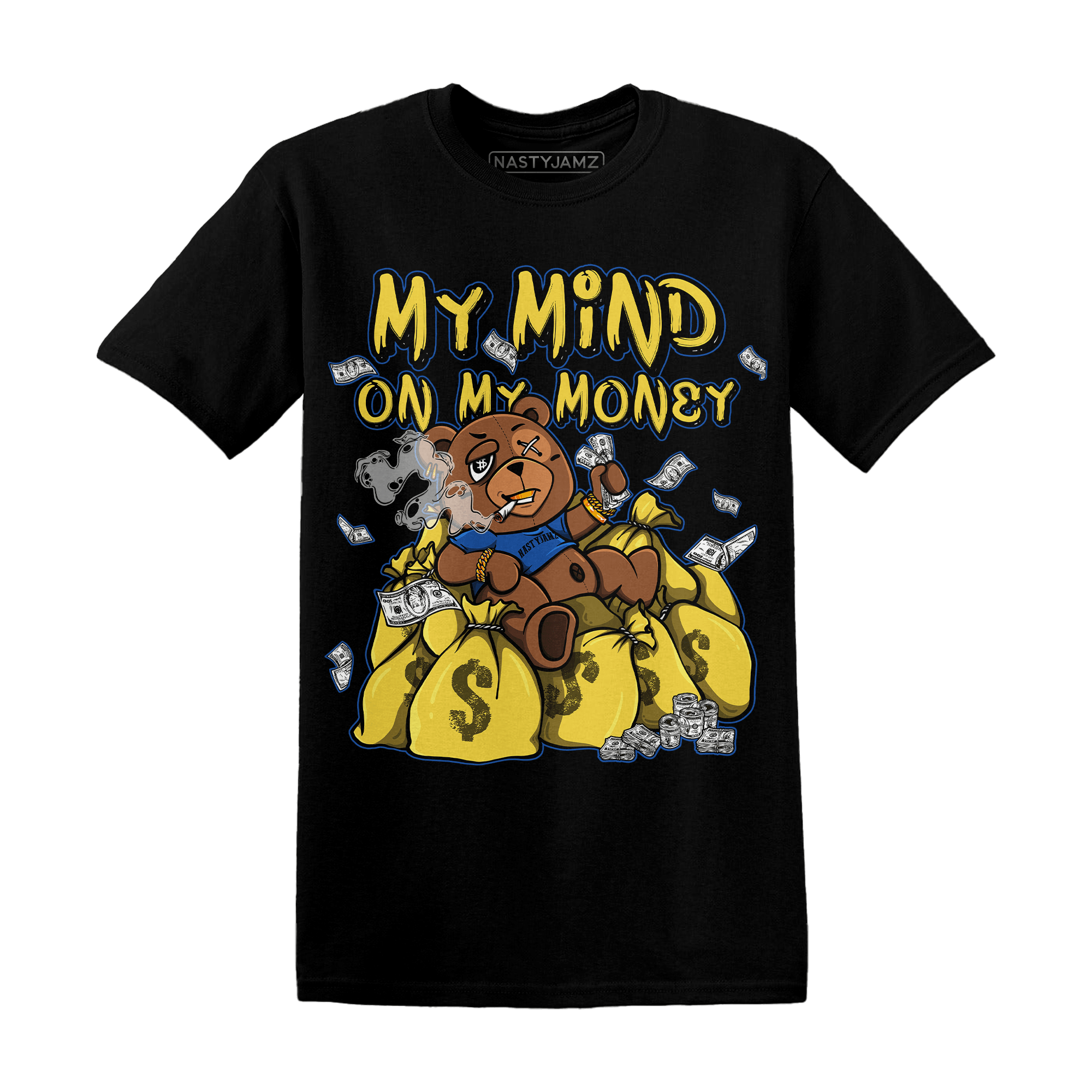 AJ 1 Low OG Canary TVSC T Shirt Match My Mind On My Money BER - NastyJamz