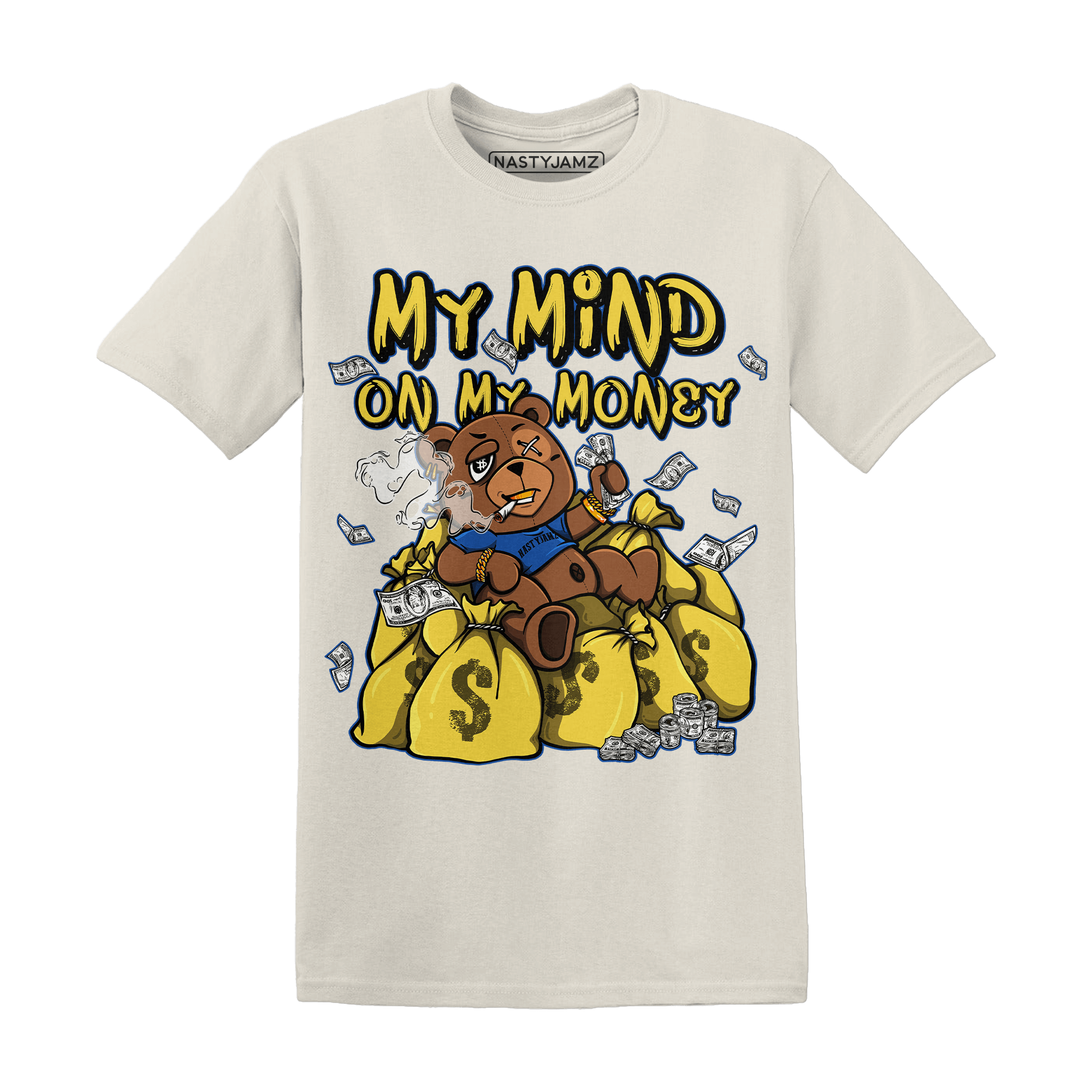 AJ 1 Low OG Canary TVSC T Shirt Match My Mind On My Money BER - NastyJamz