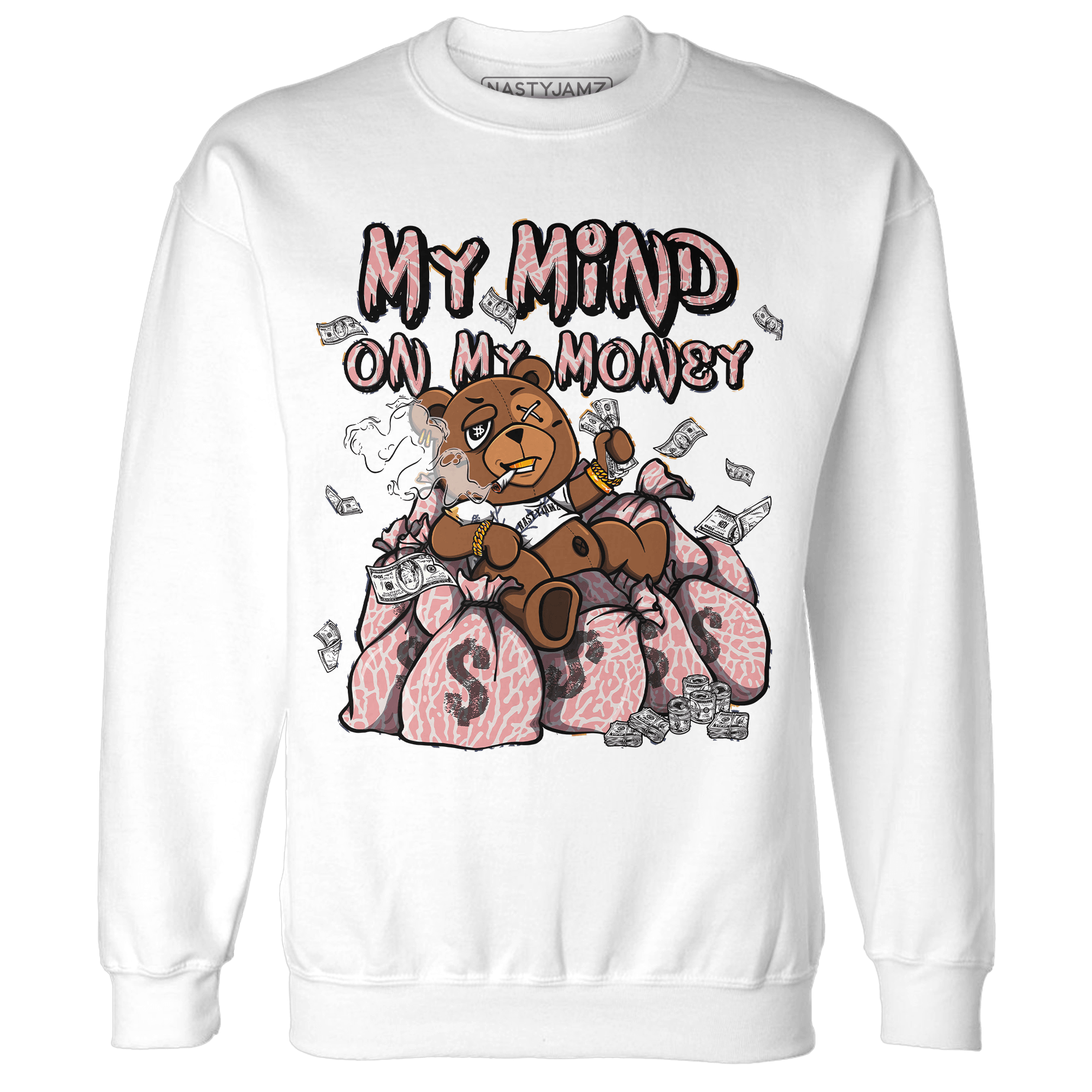 Red Stardust 3s Sweatshirt Match My Mind On My Money BER - NastyJamz