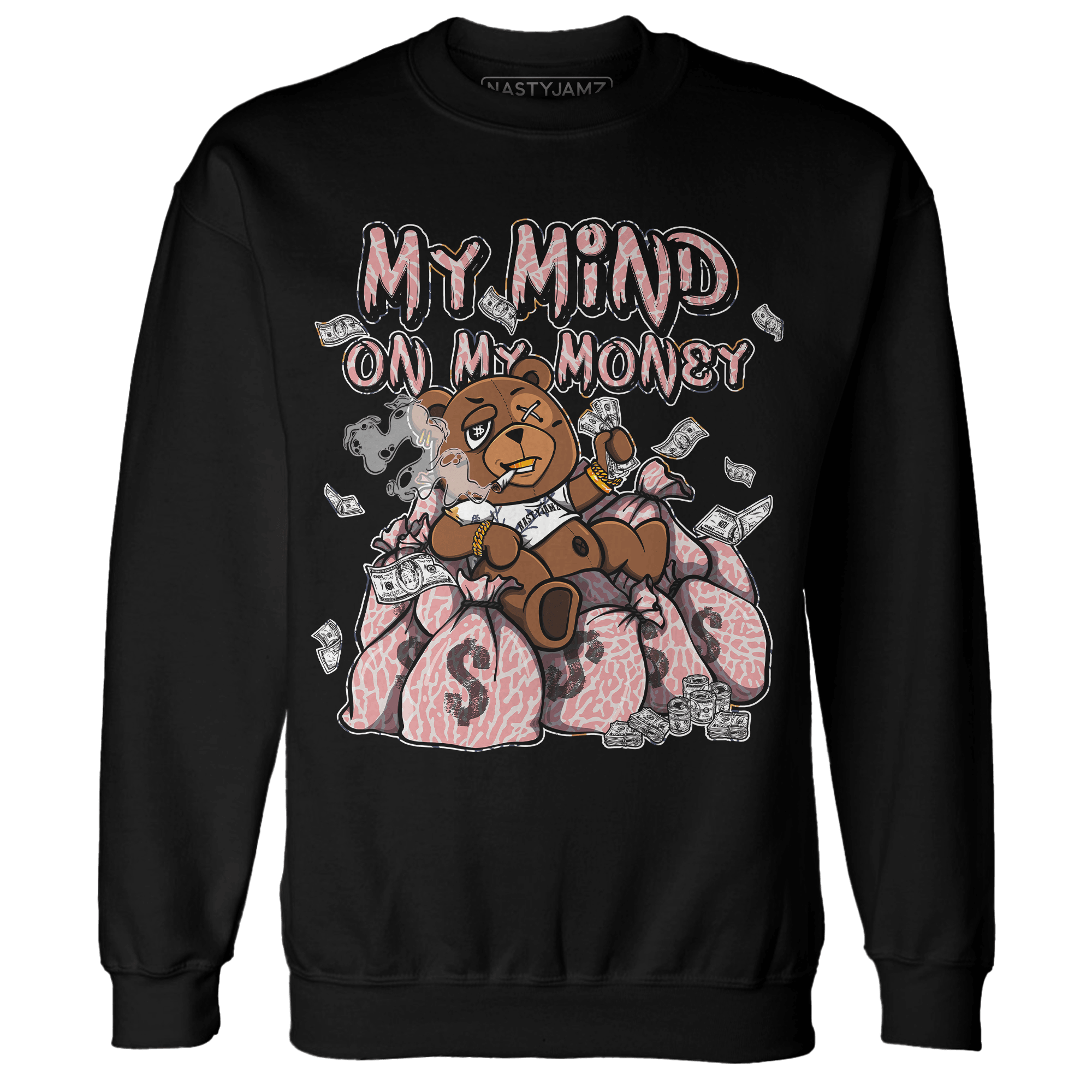 Red Stardust 3s Sweatshirt Match My Mind On My Money BER - NastyJamz