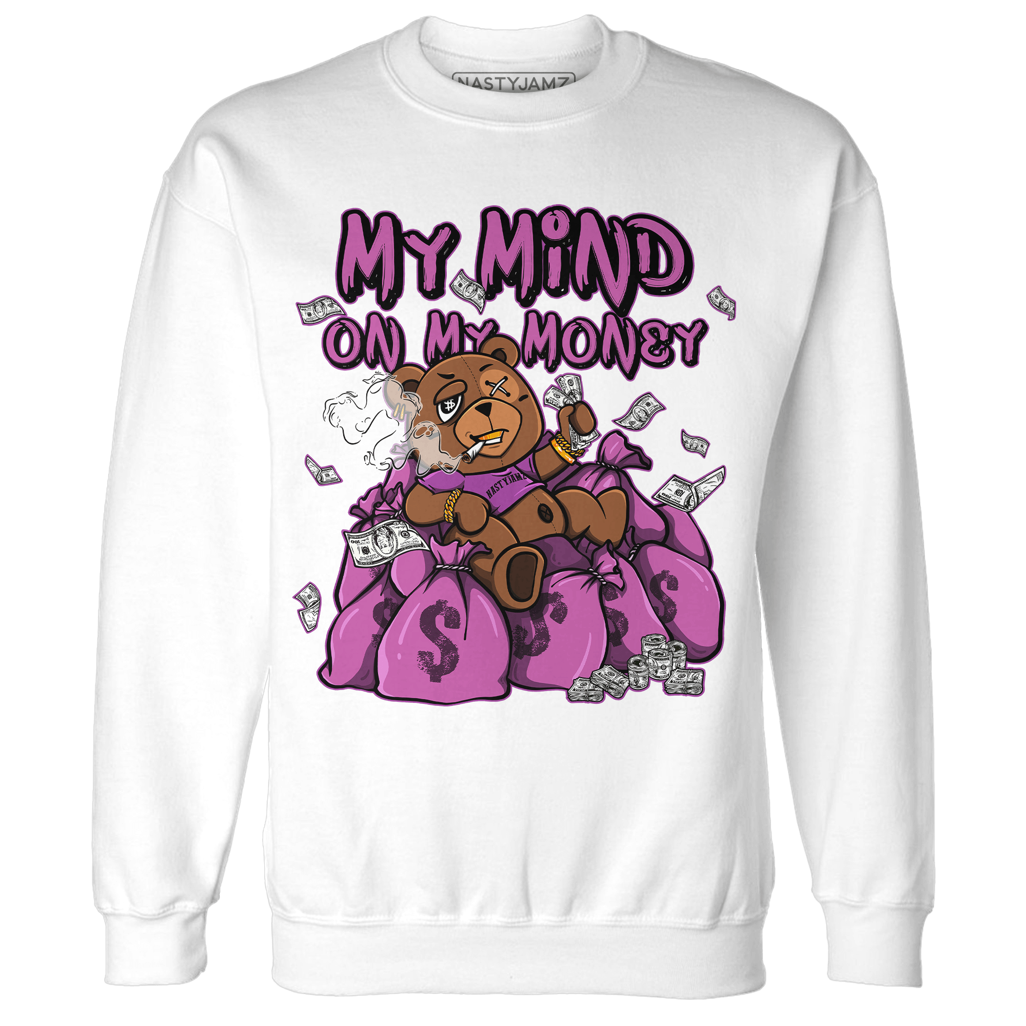 GS Hyper Violet 4s Sweatshirt Match My Mind On My Money BER - NastyJamz