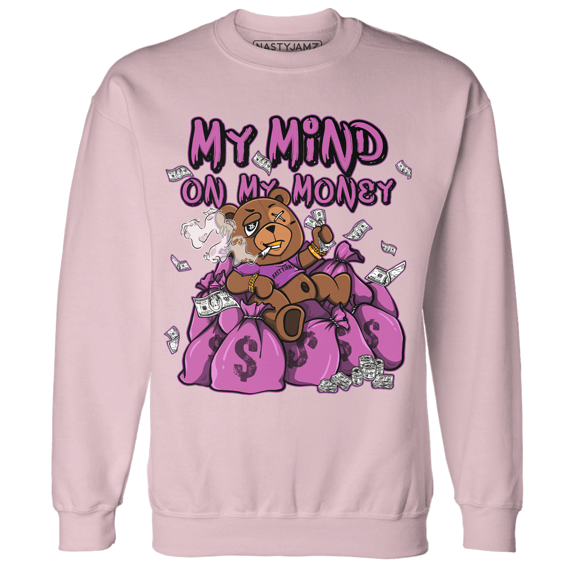 GS Hyper Violet 4s Sweatshirt Match My Mind On My Money BER - NastyJamz