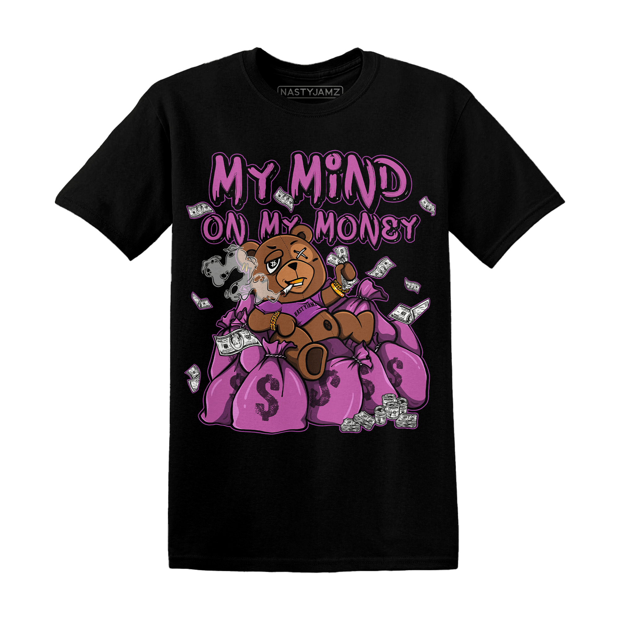 GS Hyper Violet 4s T Shirt Match My Mind On My Money BER - NastyJamz