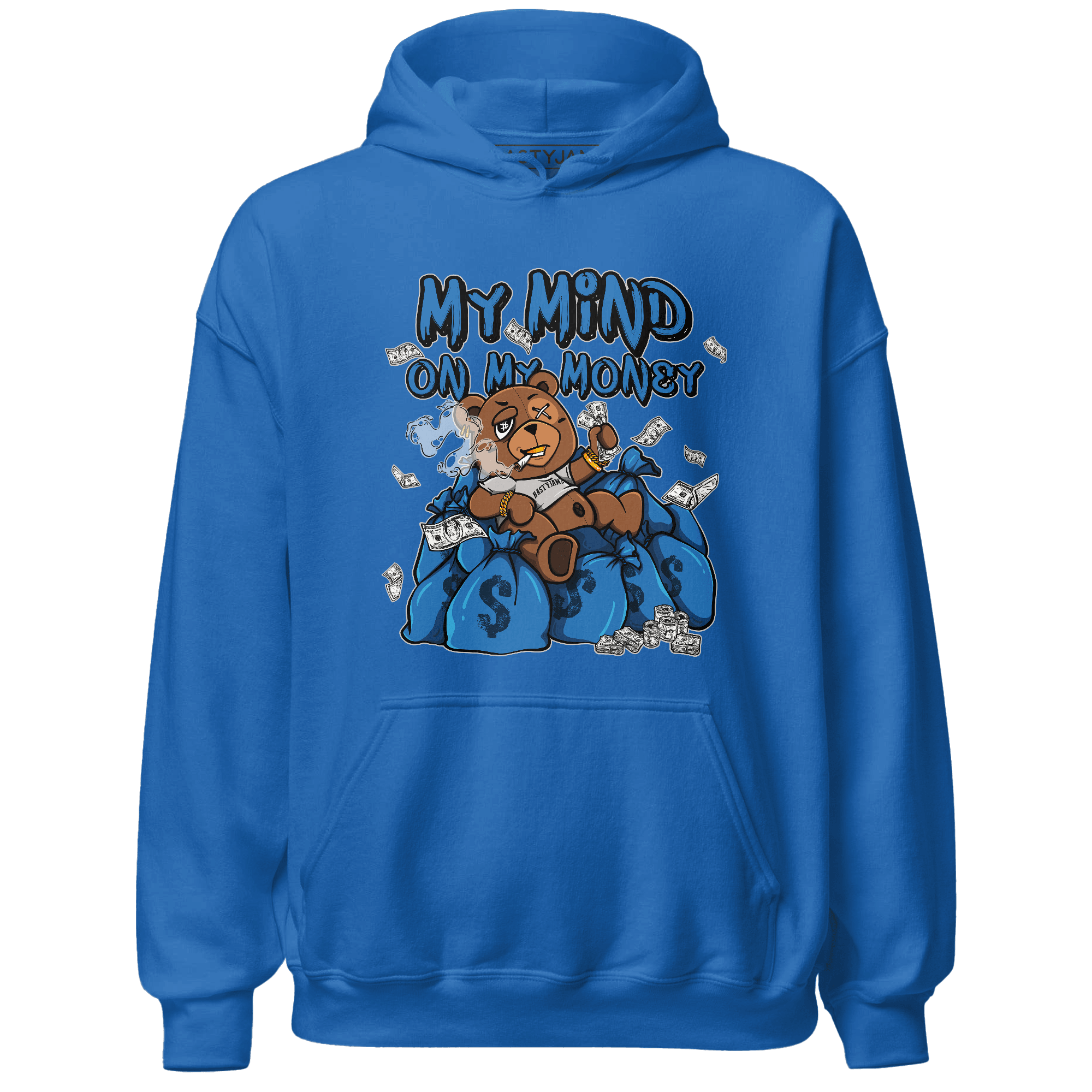 Industrial Blue 4s Hoodie Match My Mind On My Money BER - NastyJamz