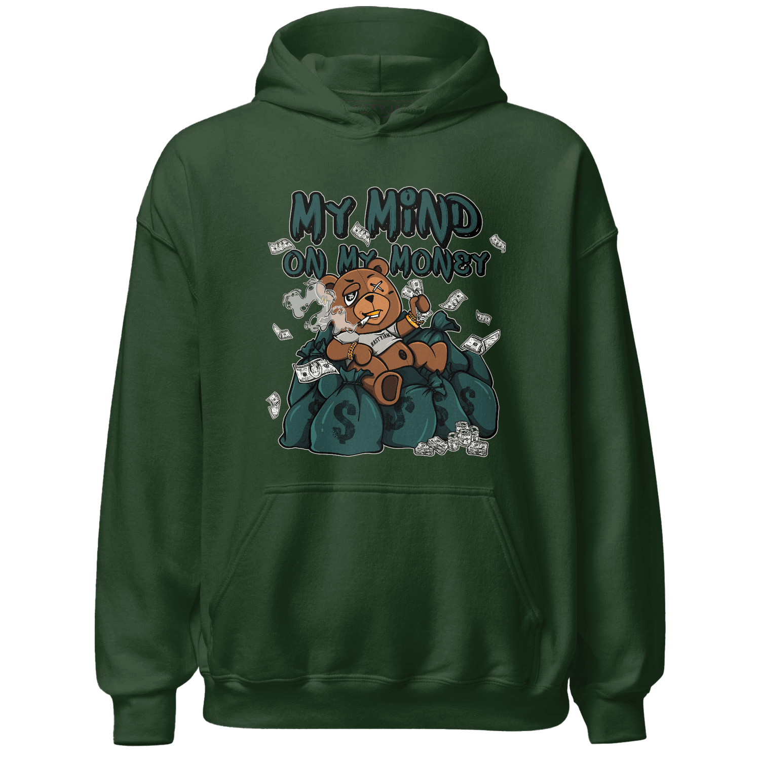 Oxidized Green 4s Hoodie Match My Mind On My Money BER - NastyJamz