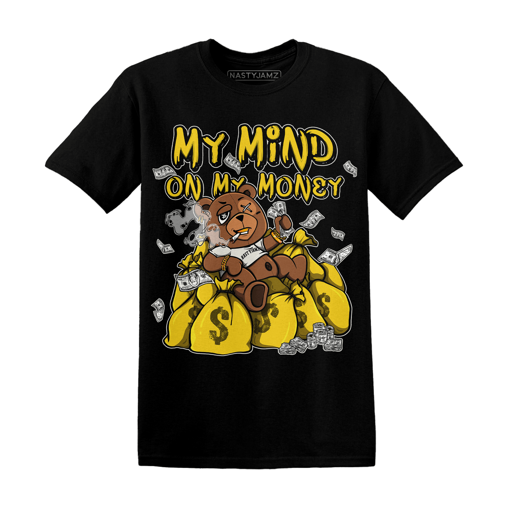 Vivid Sulfur 4s T Shirt Match My Mind On My Money BER - NastyJamz