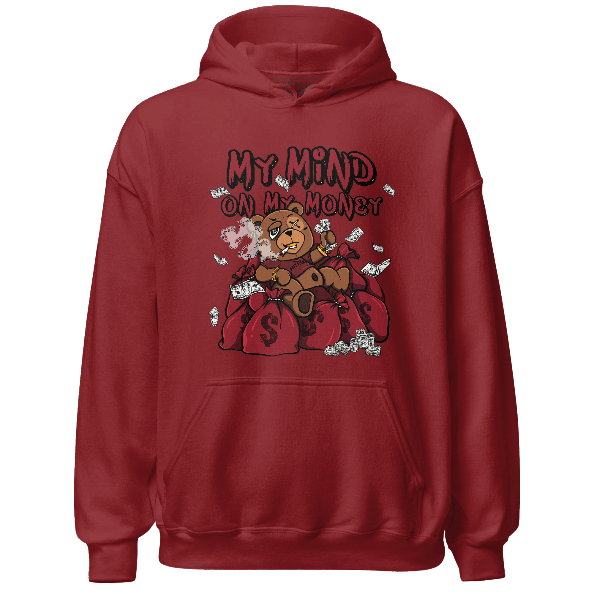 Cherry 12s Hoodie Match My Mind On My Money BER - NastyJamz