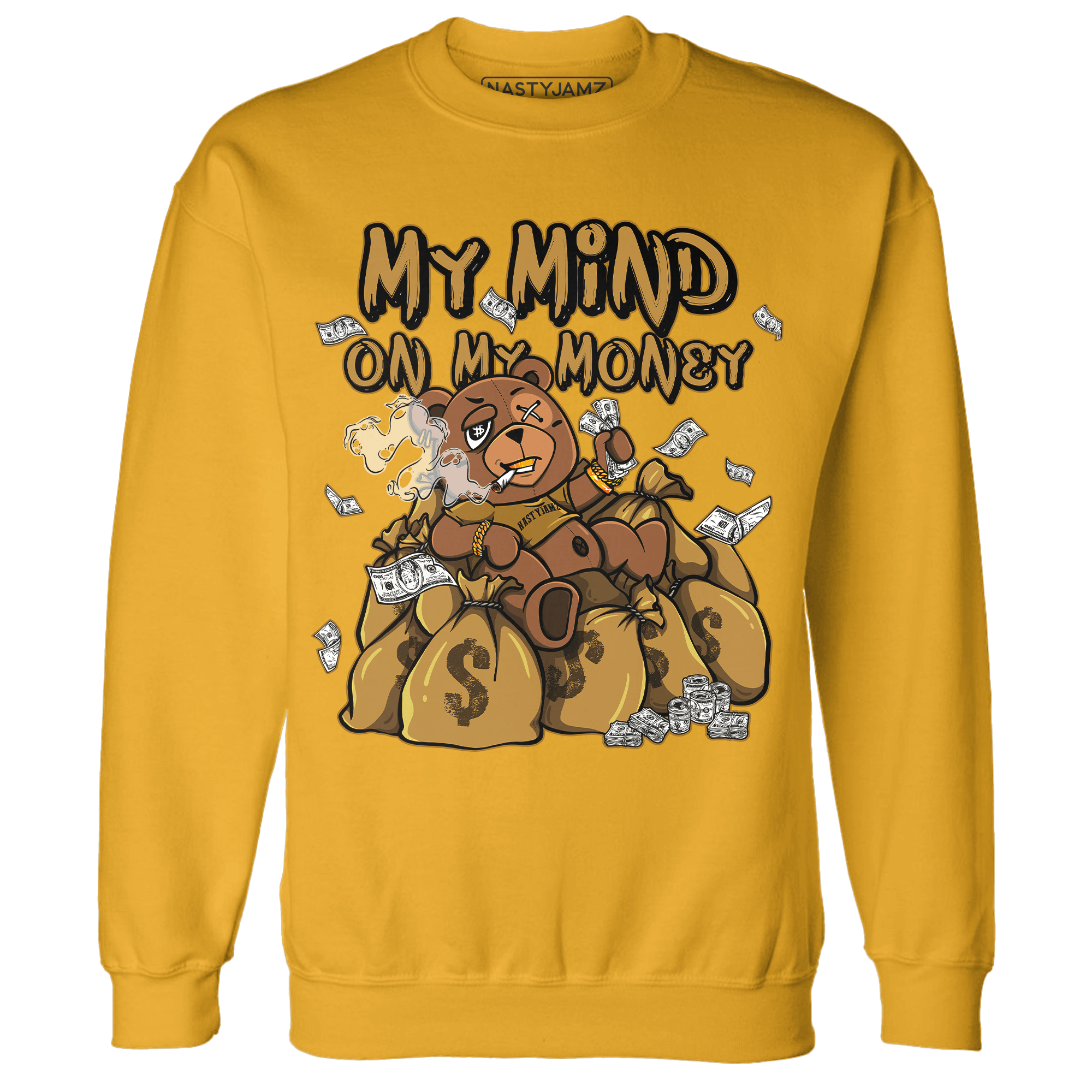Wheat 13s Sweatshirt Match My Mind On My Money BER - NastyJamz