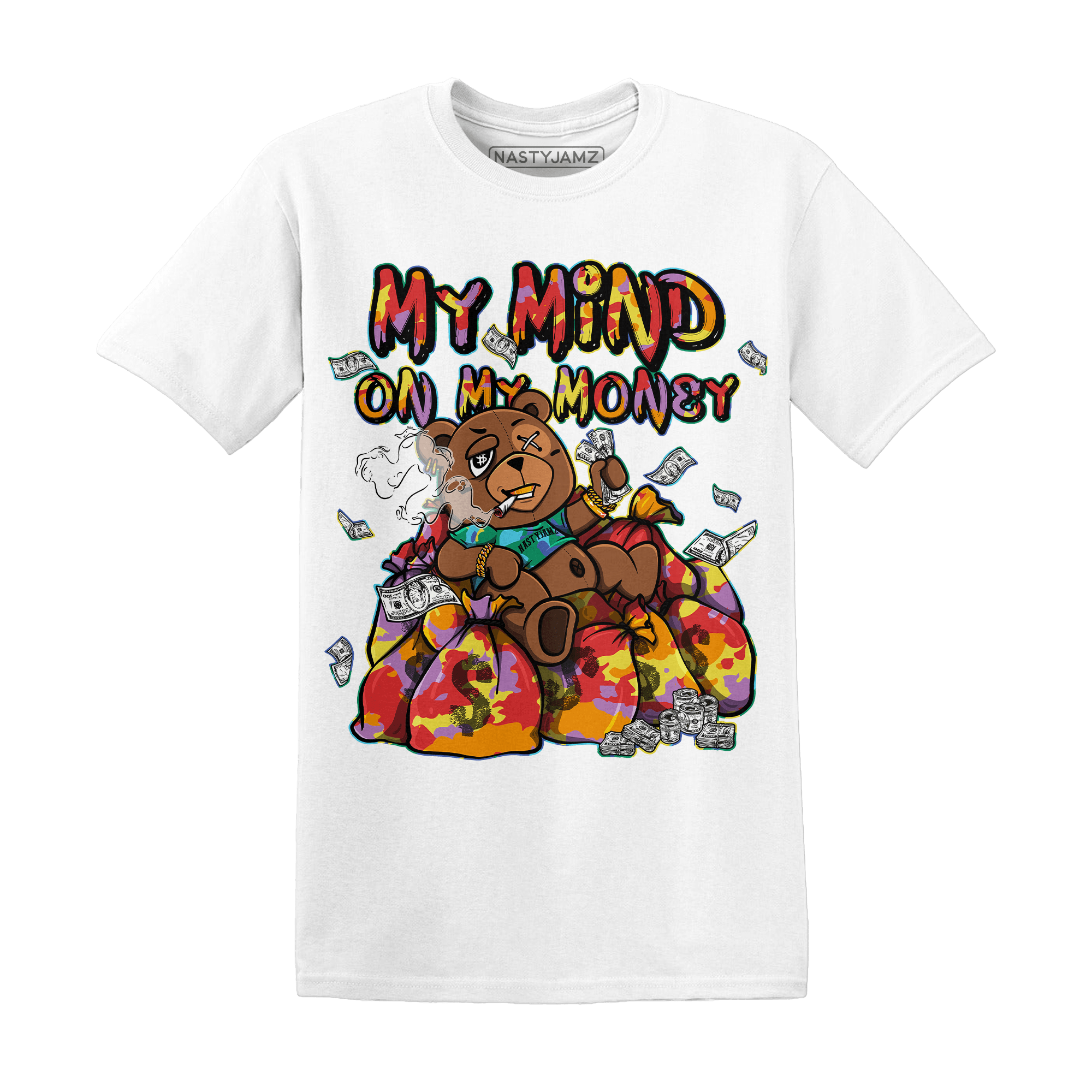 Mid GS Six Championships 1s T Shirt Match My Mind On My Money BER - NastyJamz