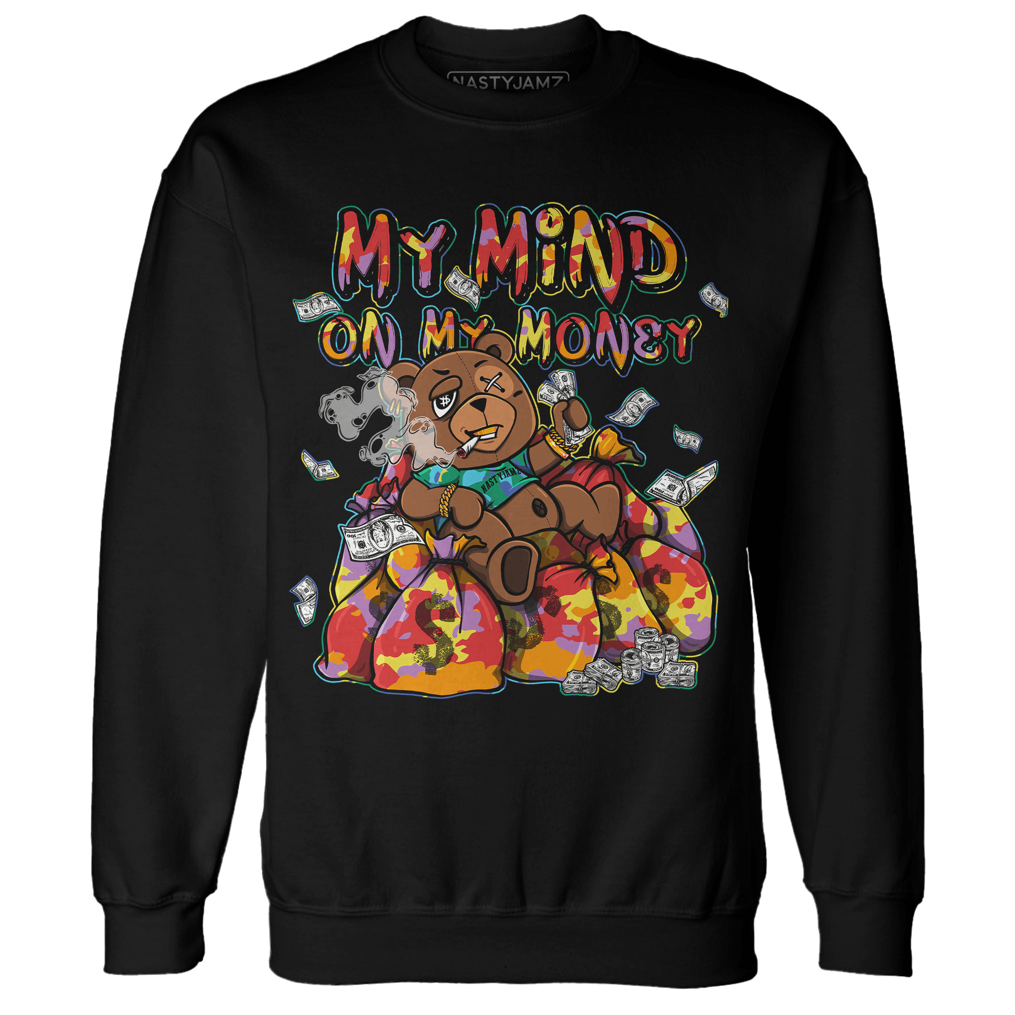 Mid GS Six Championships 1s Sweatshirt Match My Mind On My Money BER - NastyJamz
