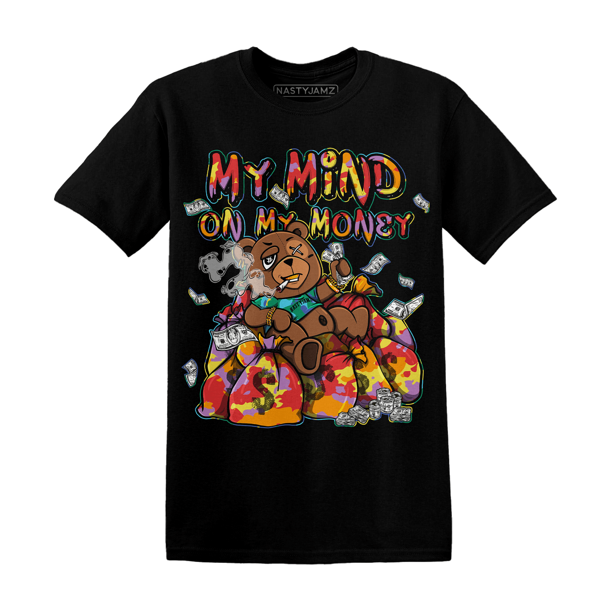 Mid GS Six Championships 1s T Shirt Match My Mind On My Money BER - NastyJamz