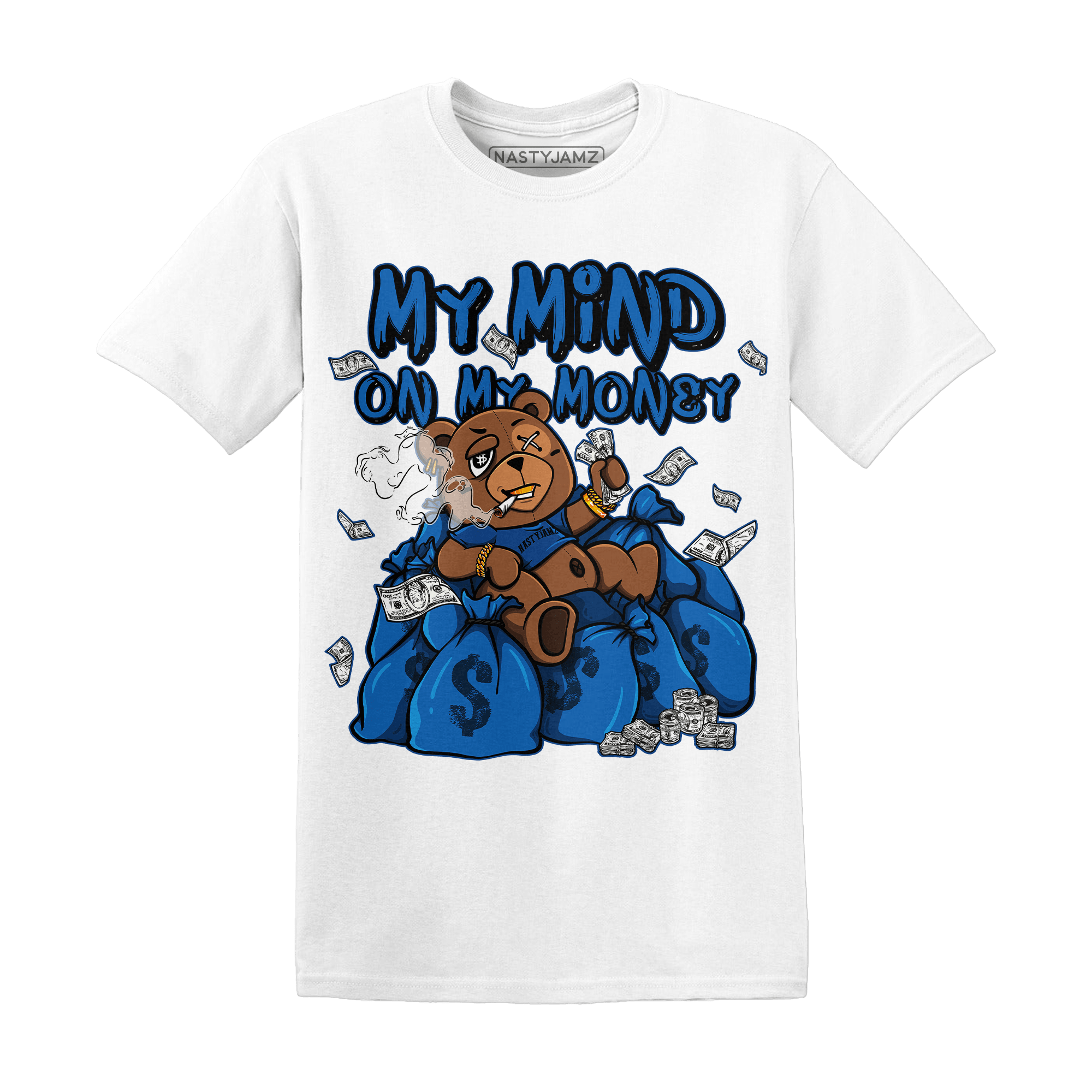 Royal Reimagined 1s T Shirt Match My Mind On My Money BER - NastyJamz