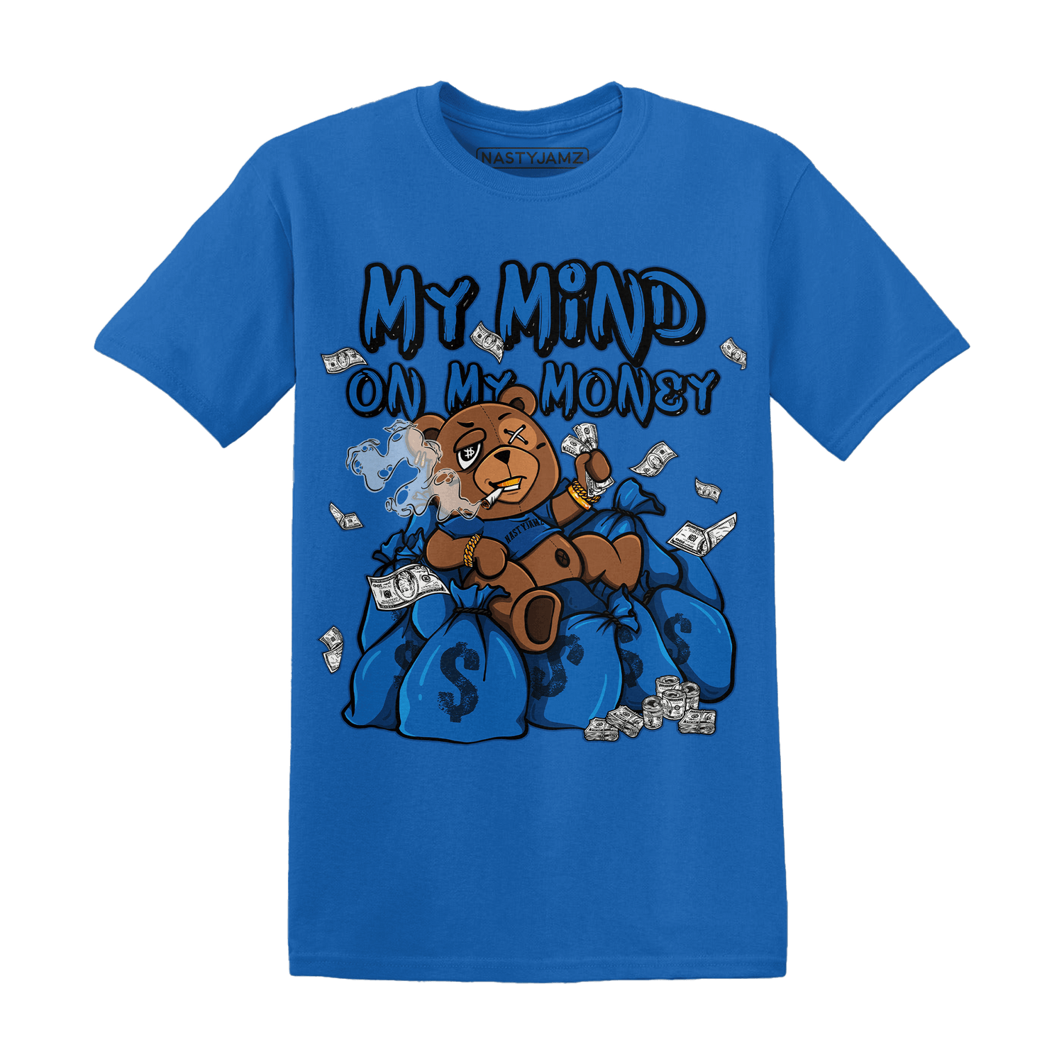 Royal Reimagined 1s T Shirt Match My Mind On My Money BER - NastyJamz