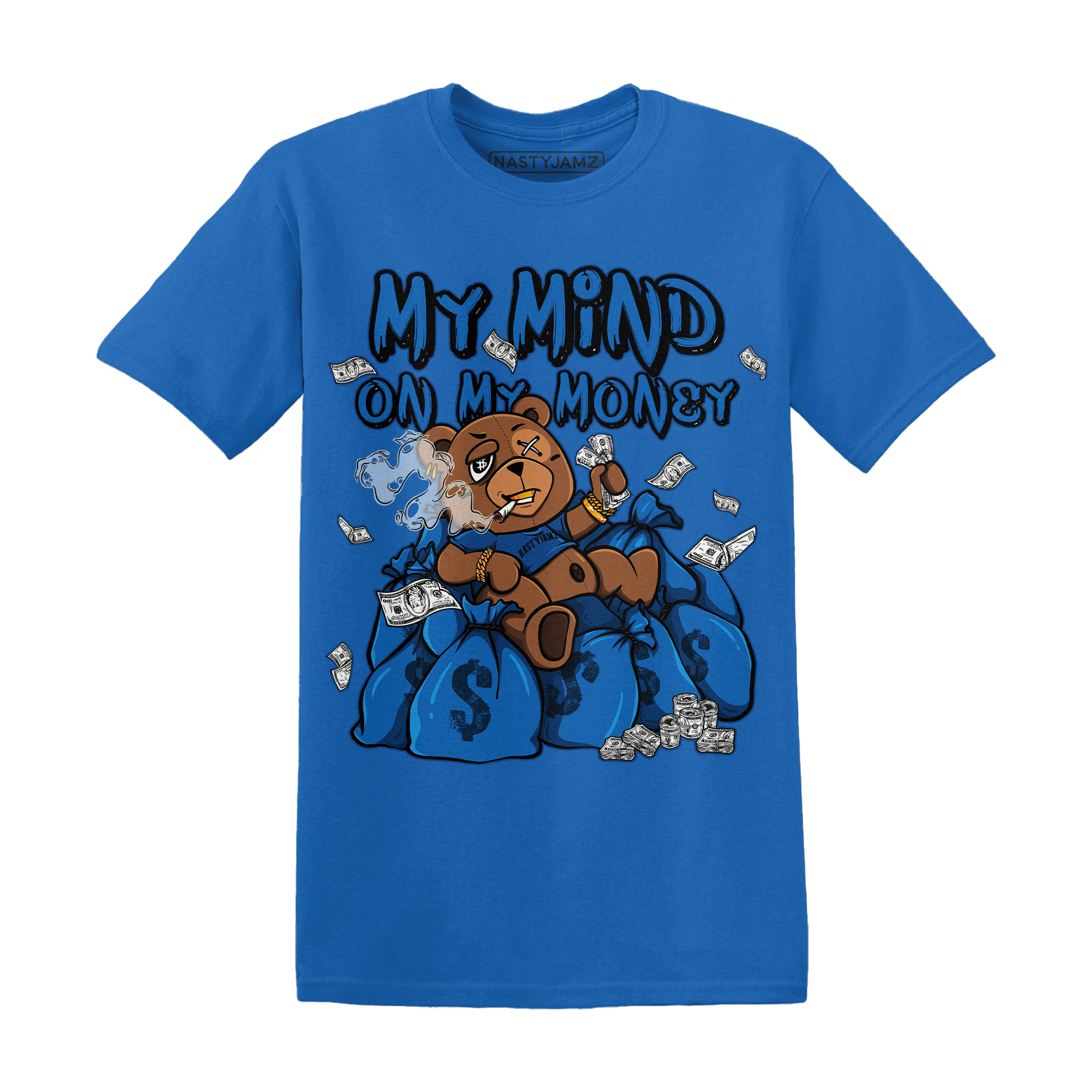 Royal Reimagined 1s T Shirt Match My Mind On My Money BER - NastyJamz