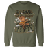 Olive 5s Sweatshirt Match My Mind On My Money BER - NastyJamz
