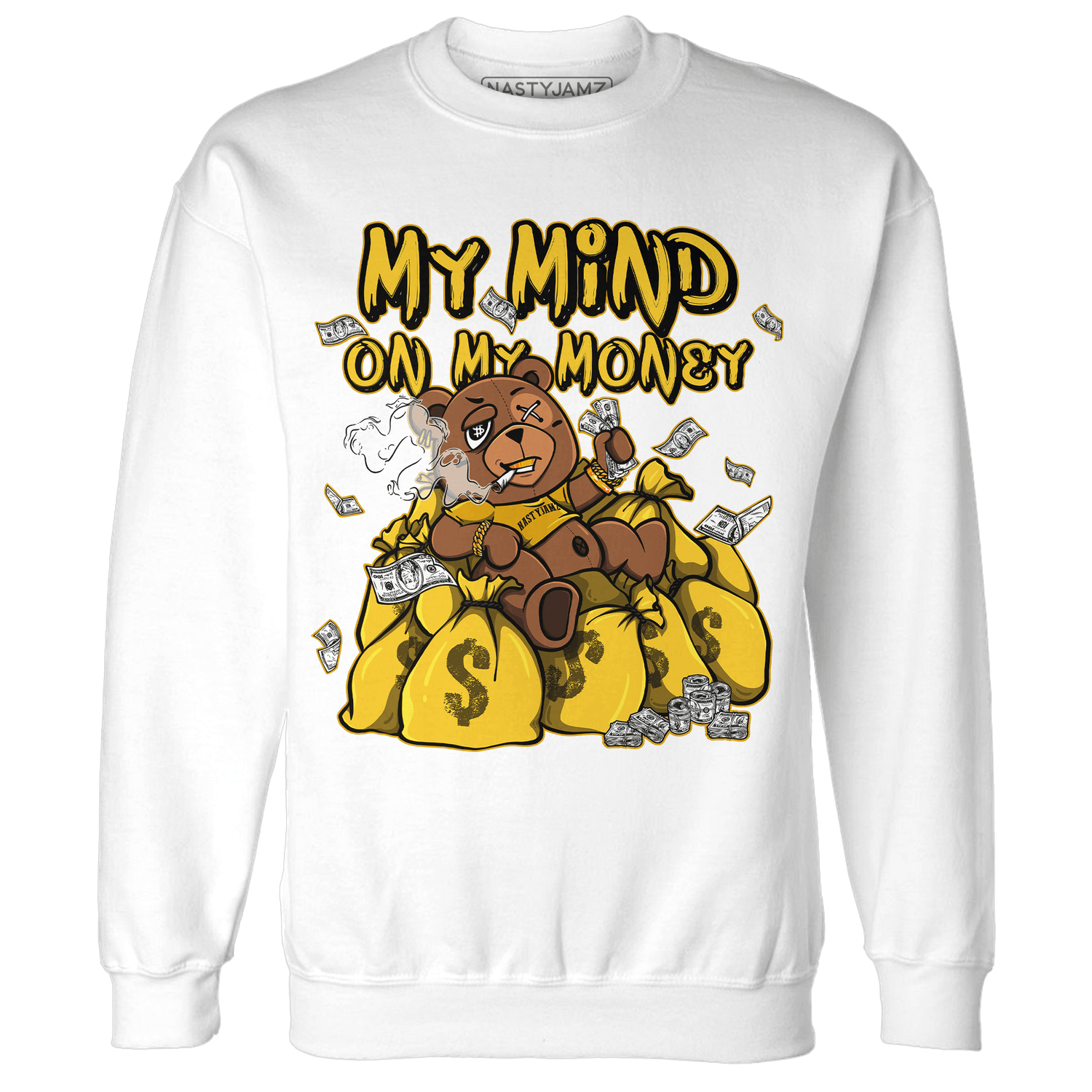 Yellow Ochre 6s Sweatshirt Match My Mind On My Money BER - NastyJamz