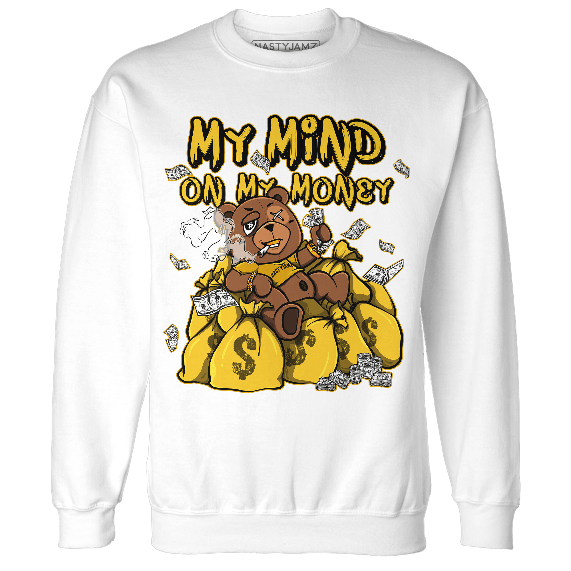 Yellow Ochre 6s Sweatshirt Match My Mind On My Money BER - NastyJamz