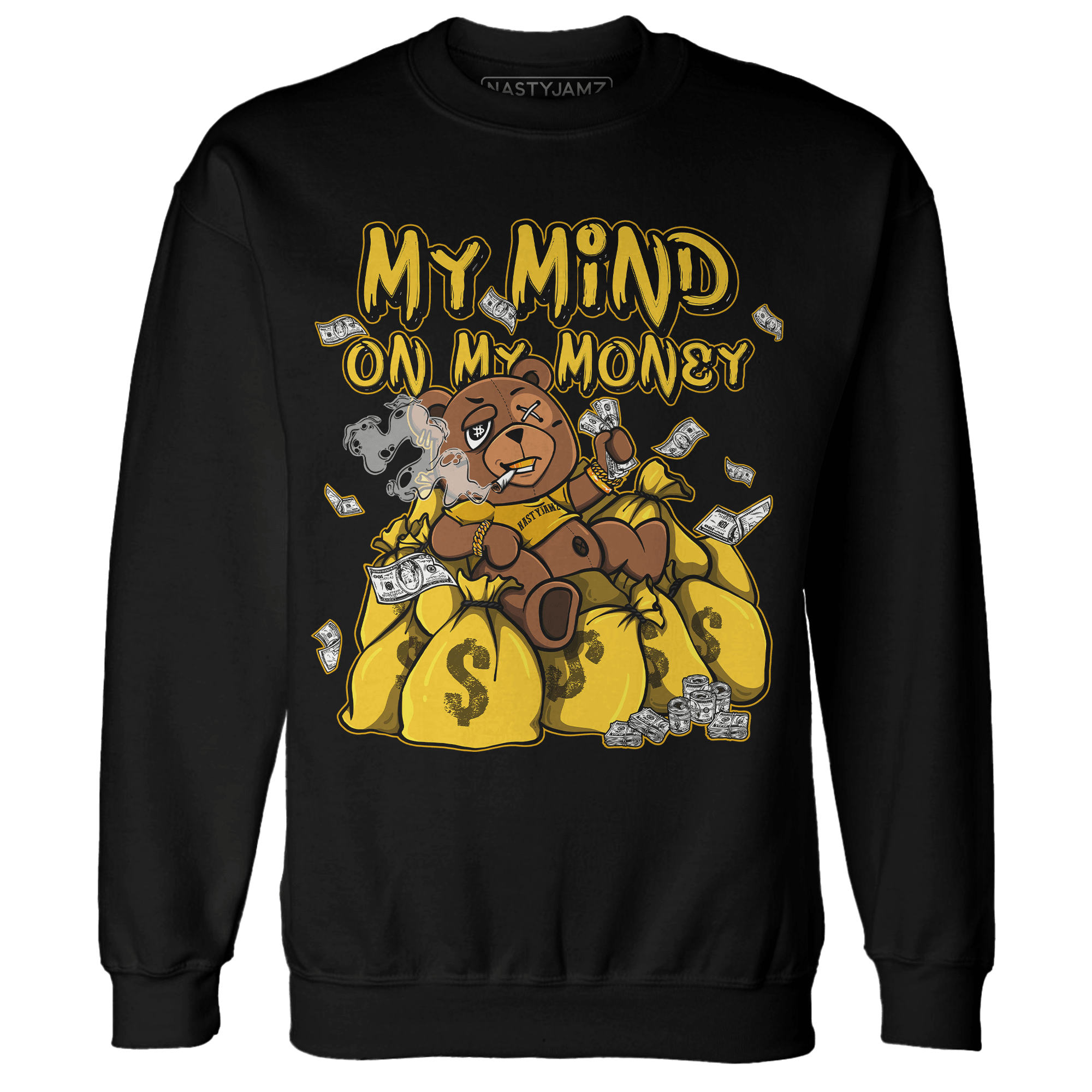 Yellow Ochre 6s Sweatshirt Match My Mind On My Money BER - NastyJamz