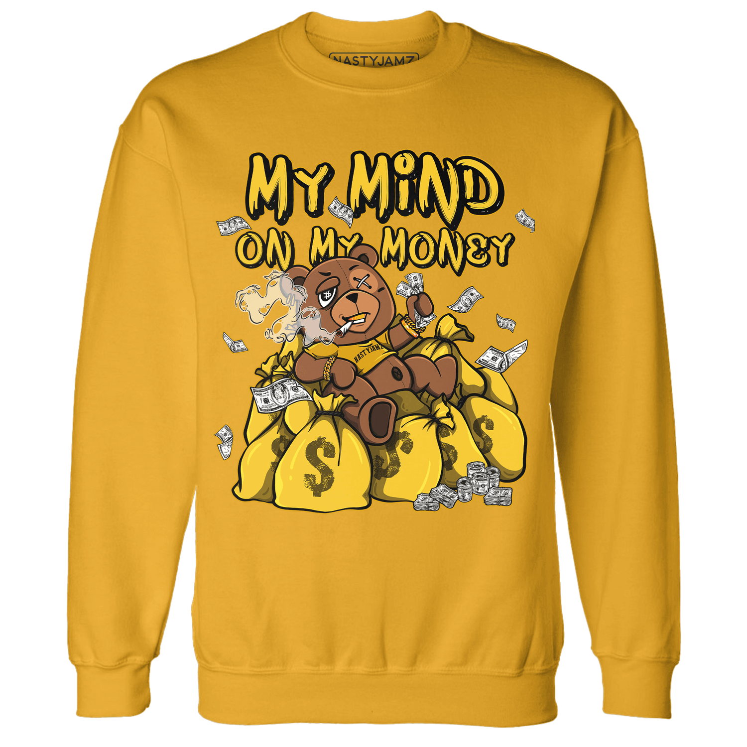 Yellow Ochre 6s Sweatshirt Match My Mind On My Money BER - NastyJamz