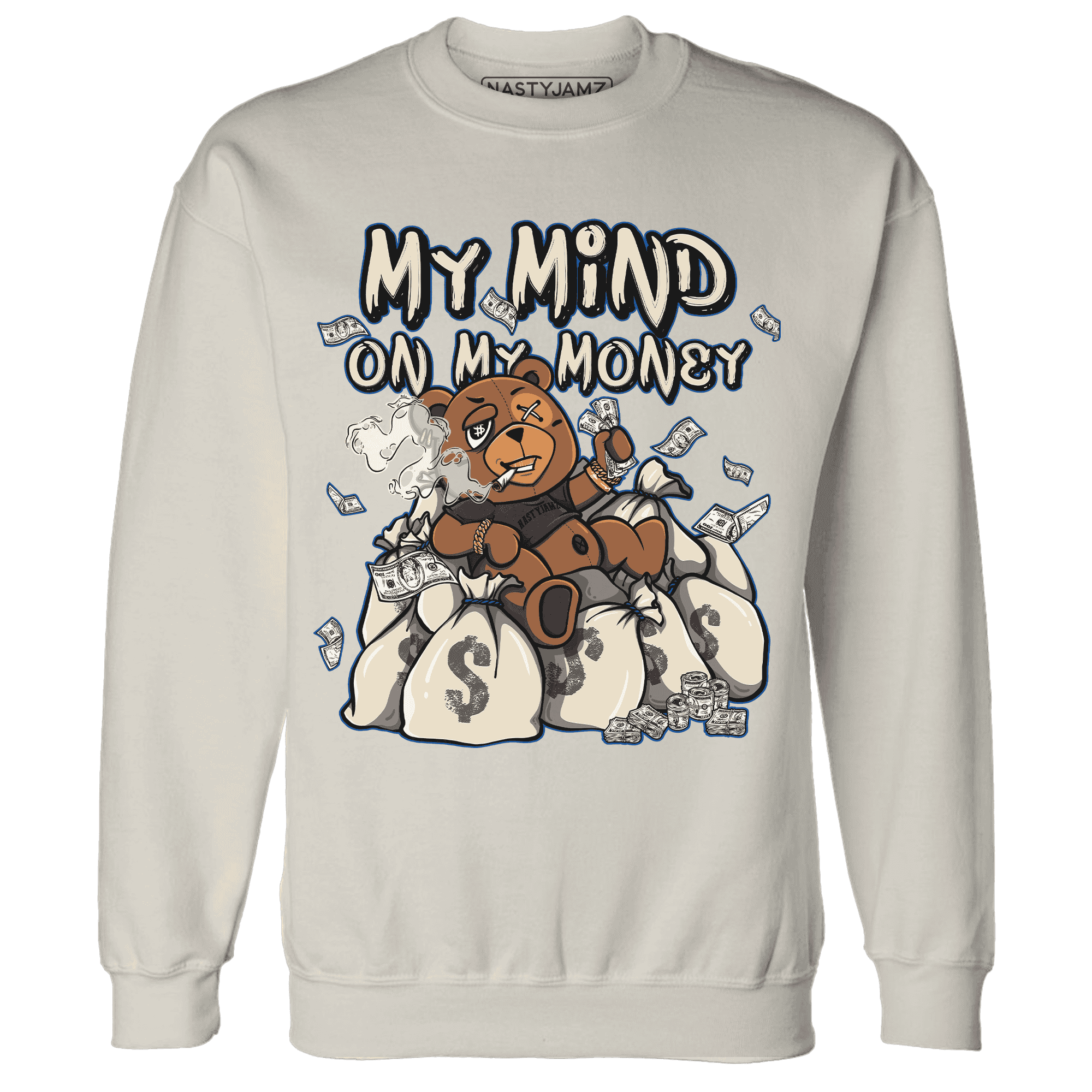 Quaiii 54 3s Sweatshirt Match My Money On My Mind BER - NastyJamz
