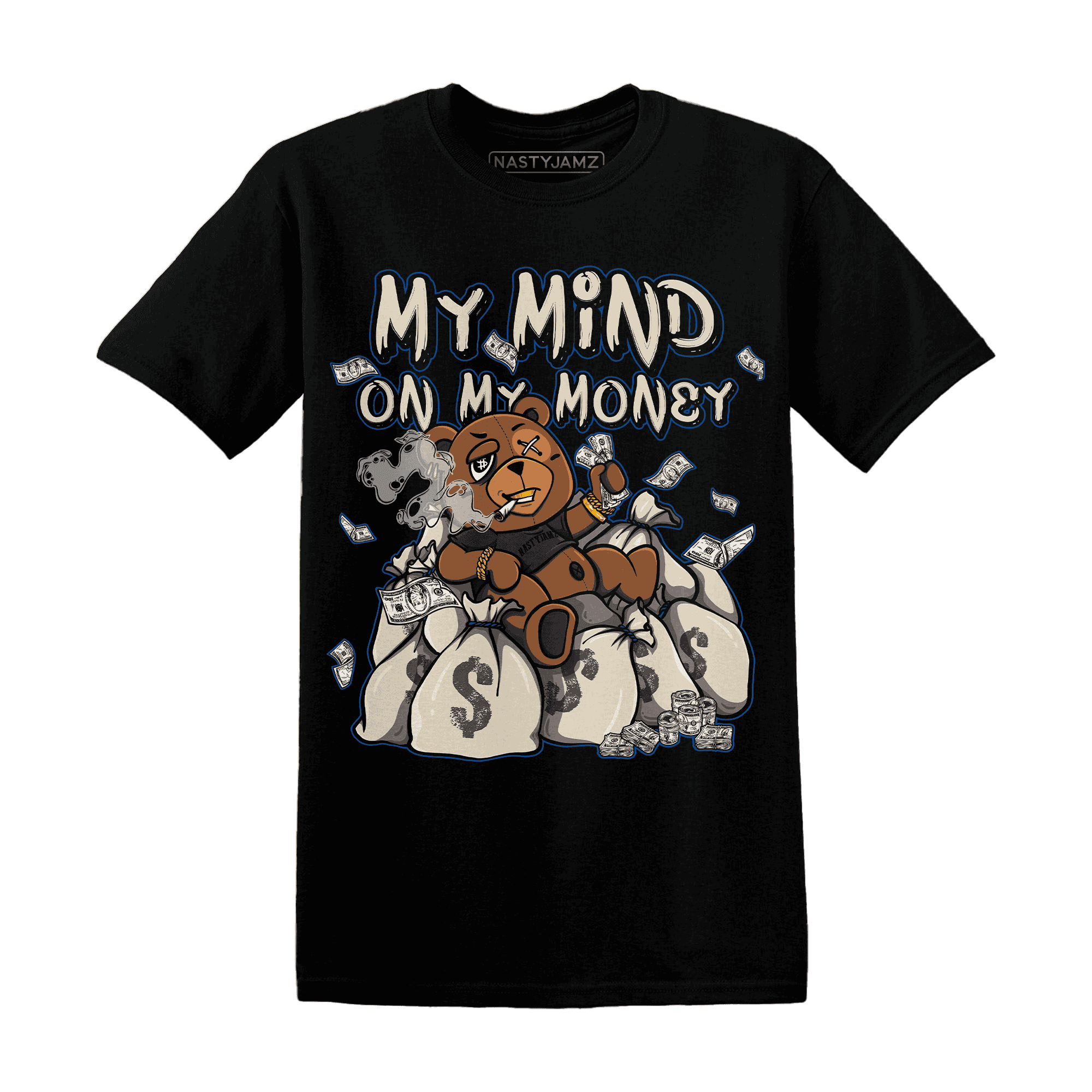Quaiii 54 3s T Shirt Match My Money On My Mind BER - NastyJamz
