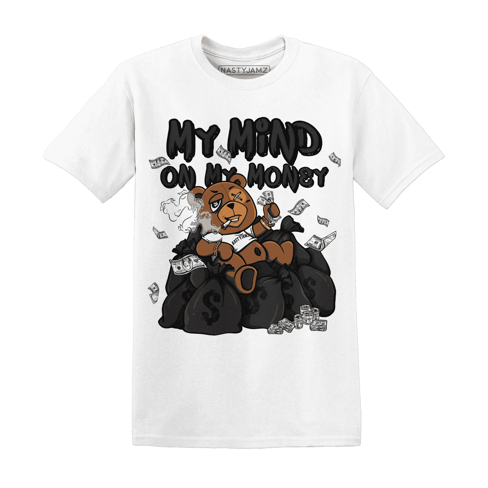 White-Thunder-4s-T-Shirt-Match-My-Money-On-My-Mind-BER