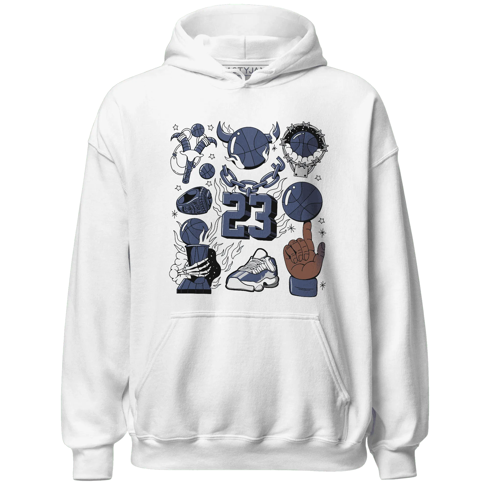 Low-Diffused-Blue-11s-Hoodie-Match-Neclaces-Number-23