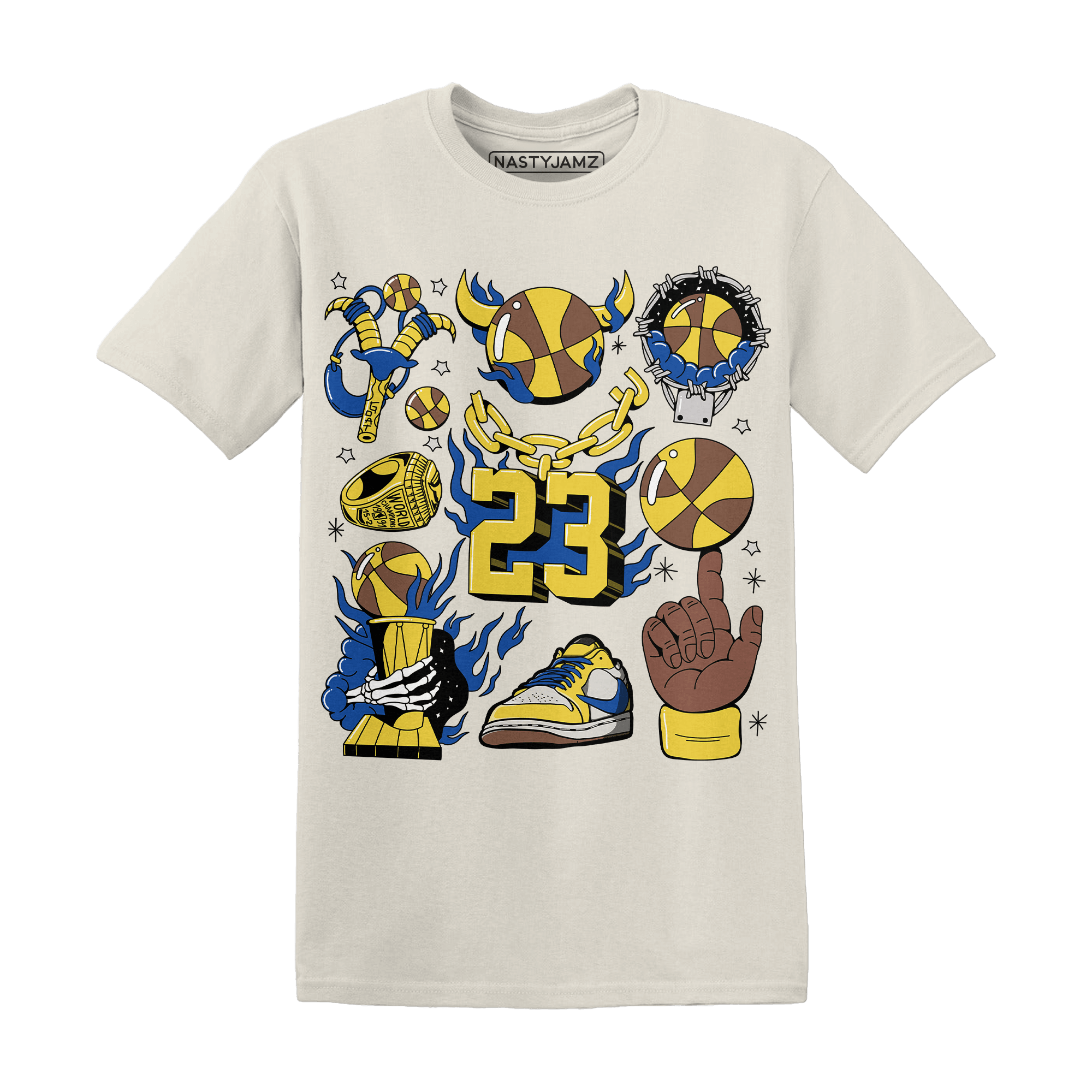 Low OG Canary TVSC 1s T Shirt Match Neclaces Number 23 - NastyJamz